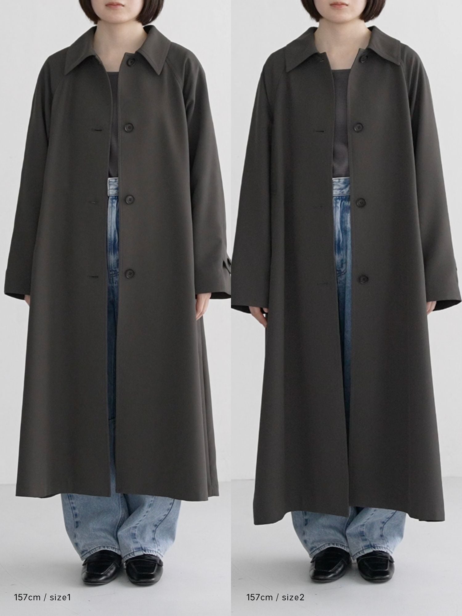 ドレープステンカラーコート