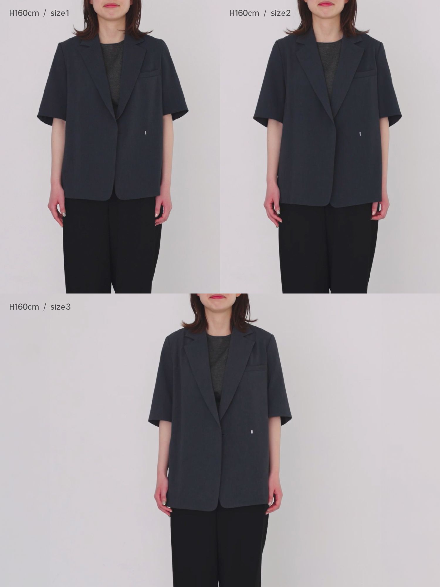 ハーフスリーブボクシージャケット