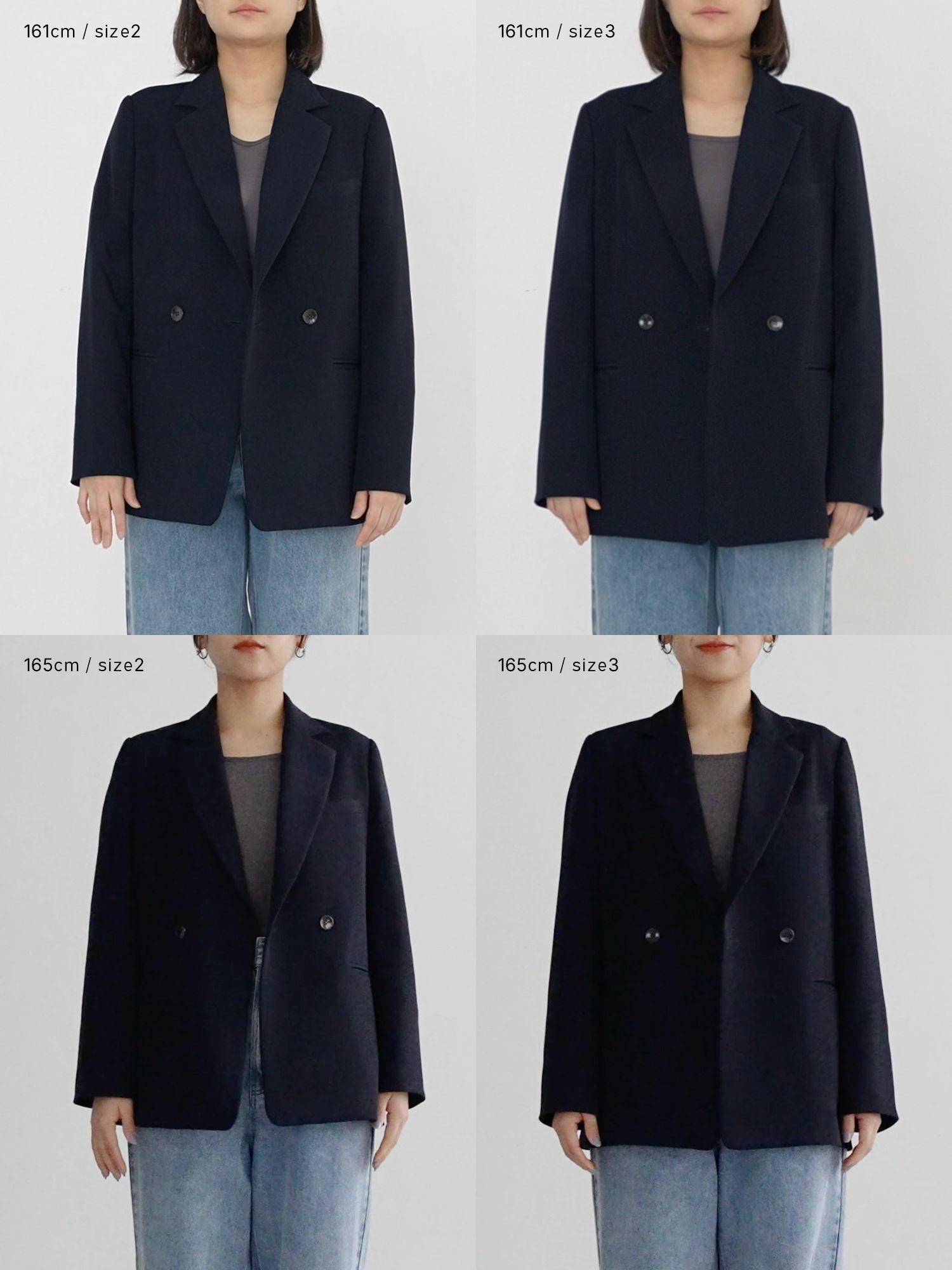 ダブルブレストツイルジャケット