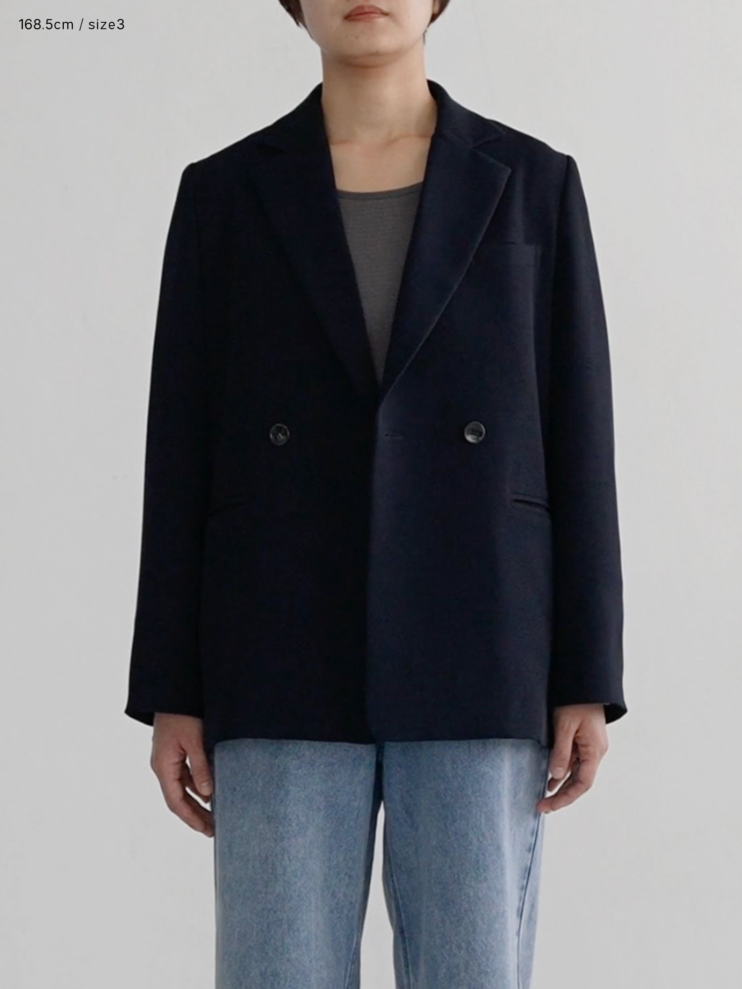 ダブルブレストツイルジャケット