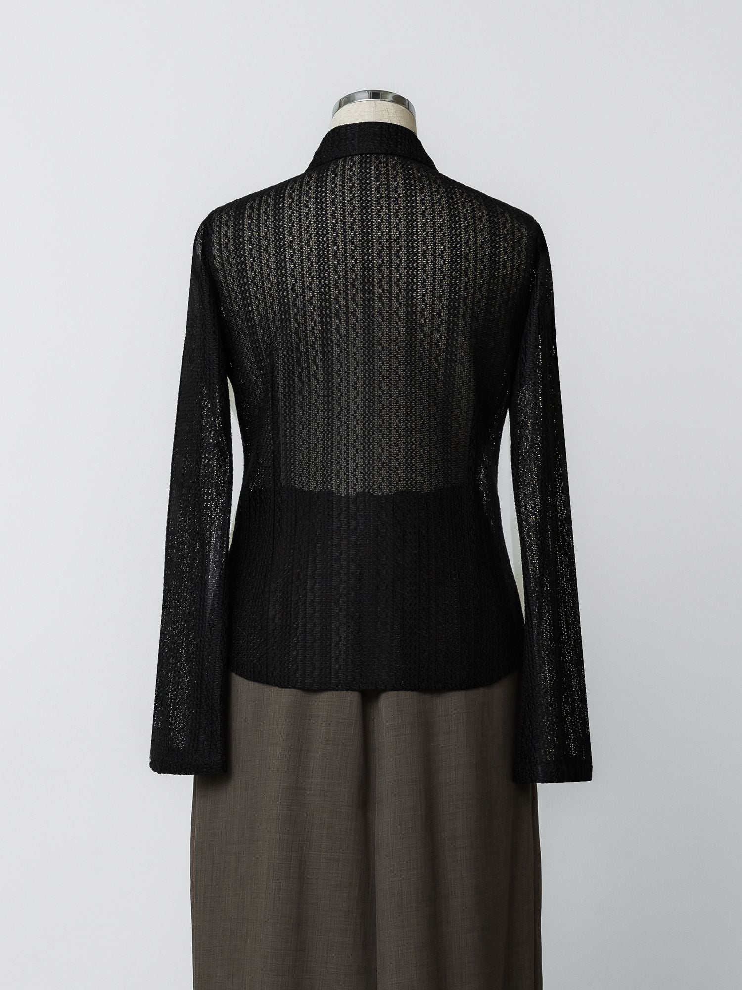 フレアスリーブメッシュシャツ