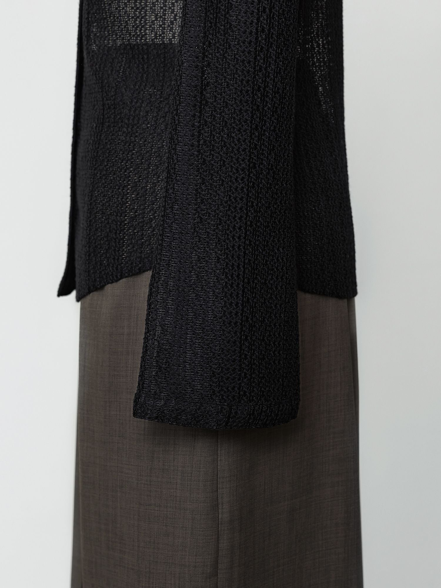 フレアスリーブメッシュシャツ