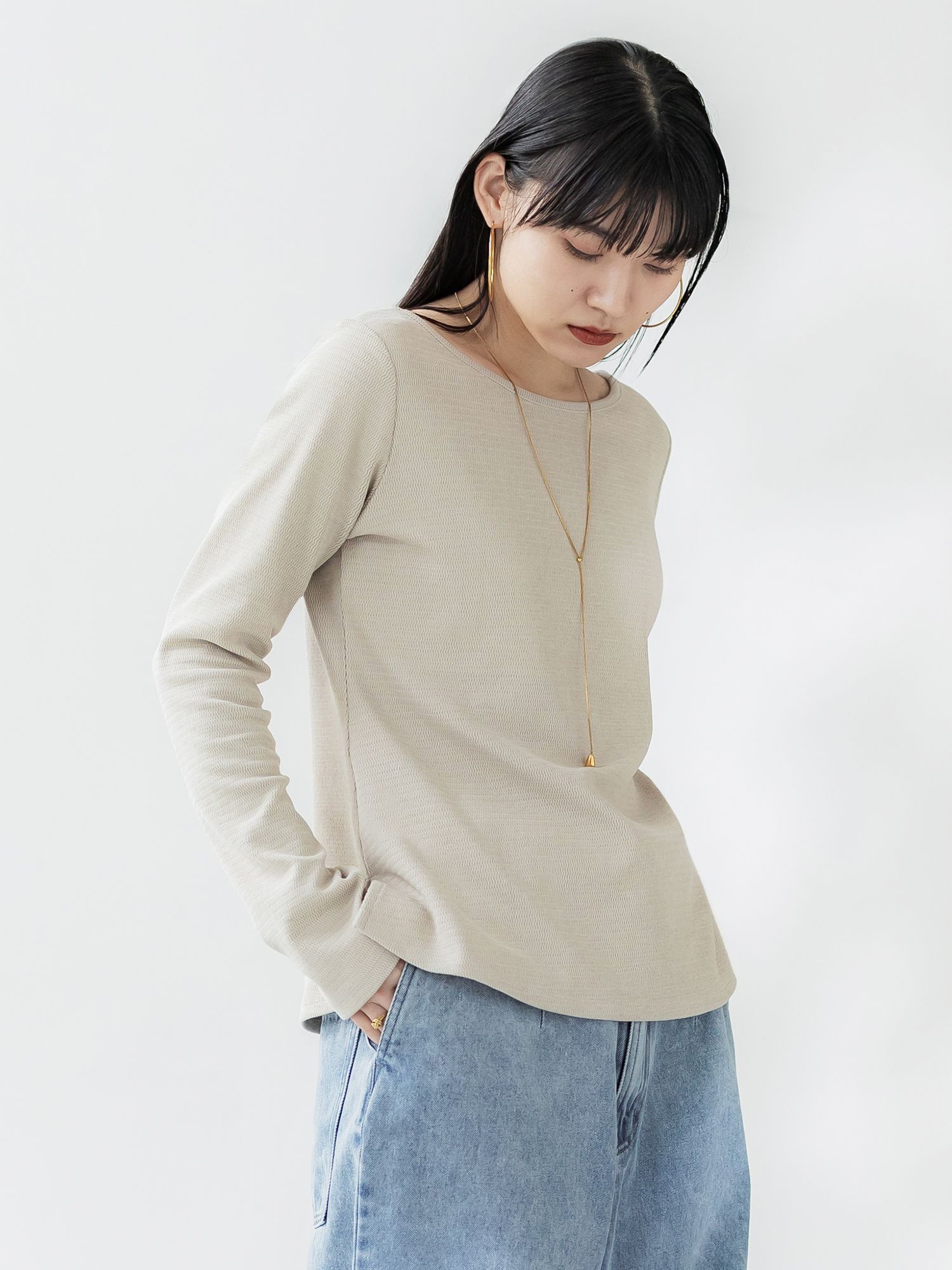 crewre online store / 2wayハニカムサーマルカットソー