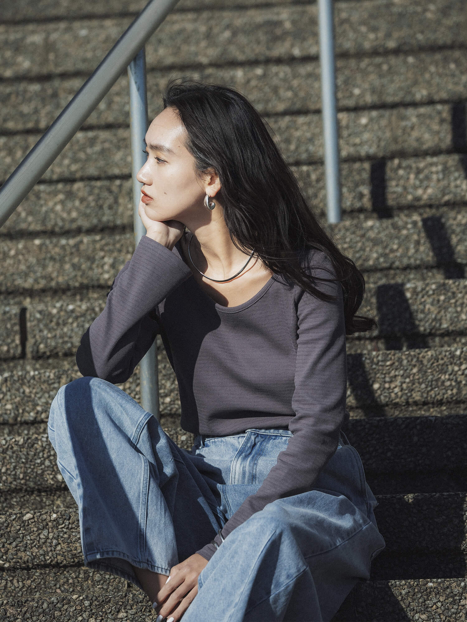 2wayハニカムサーマルカットソー　crewre　クルーレ　こすぱっしょんゆりえ 2wayハニカムサーマルカットソー crewre クルーレ こすぱっしょん