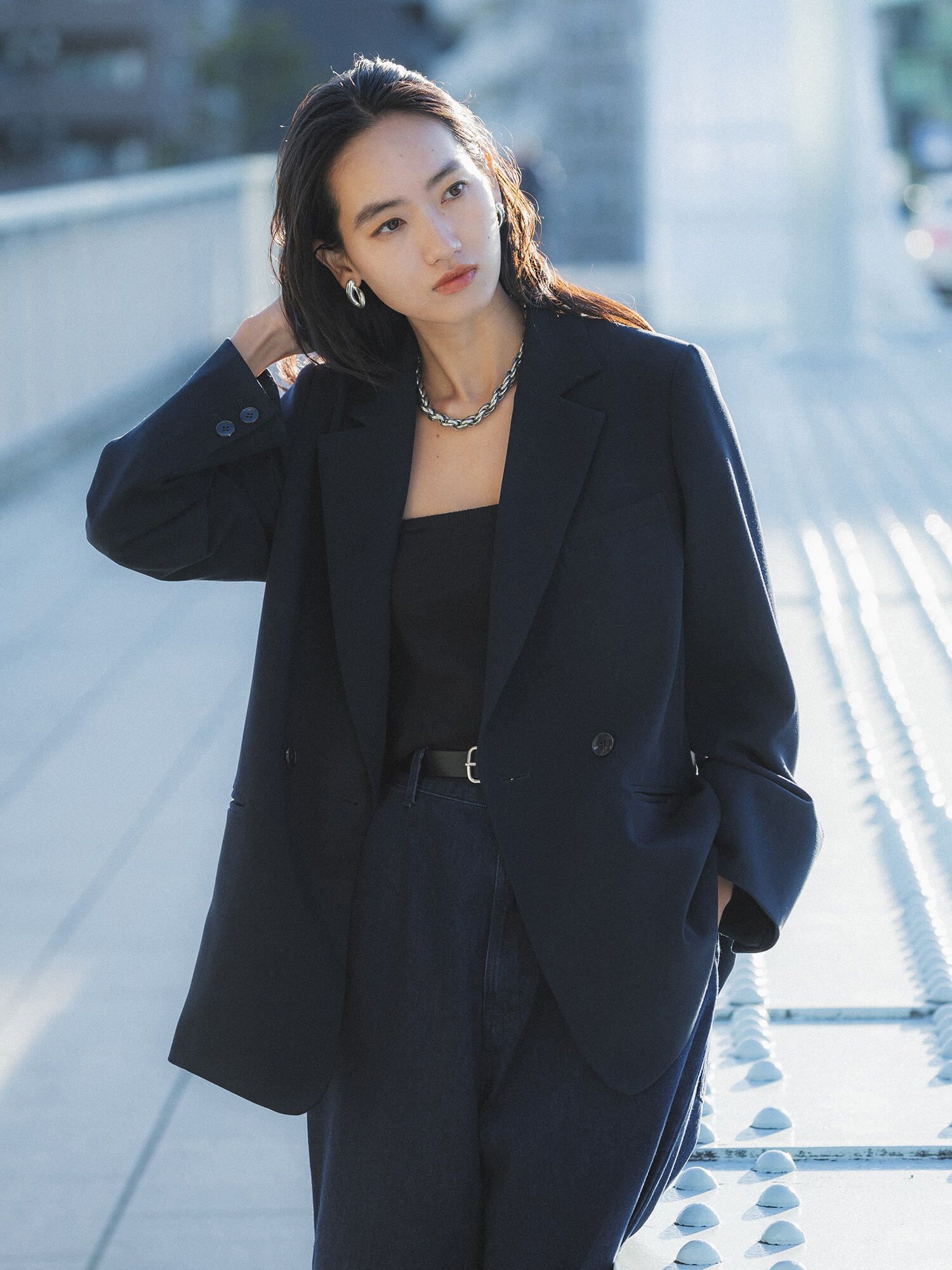 crewre online store / マルチウェイジップニットビスチェ