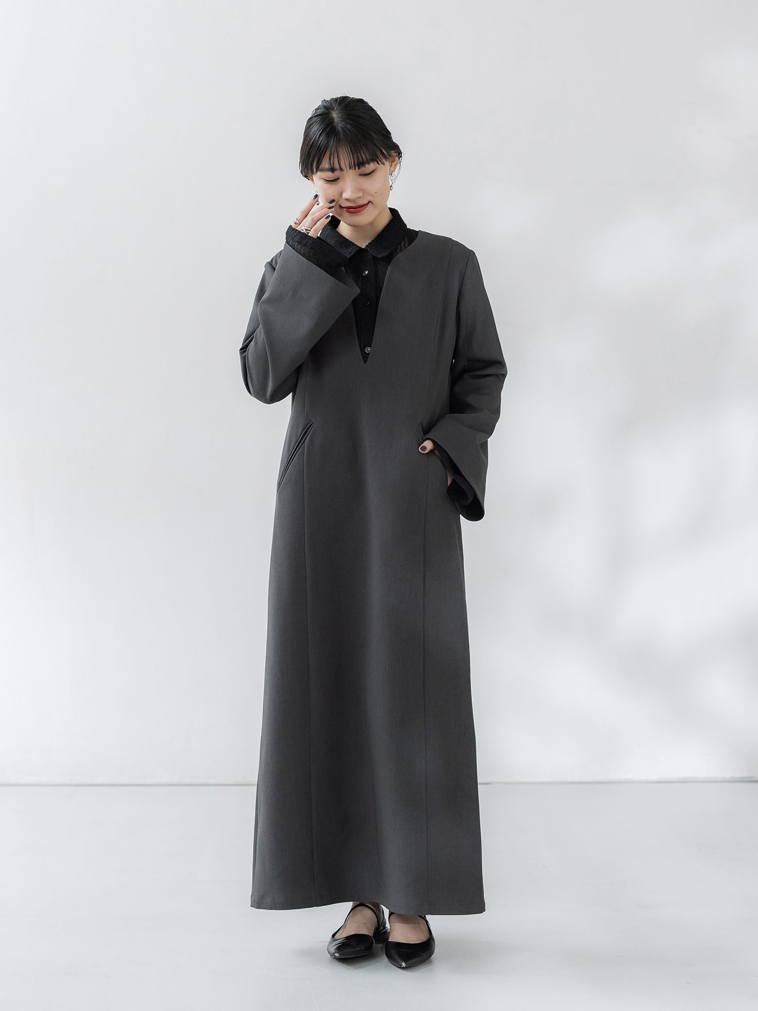 crewre online store / ディープネックセットワンピース