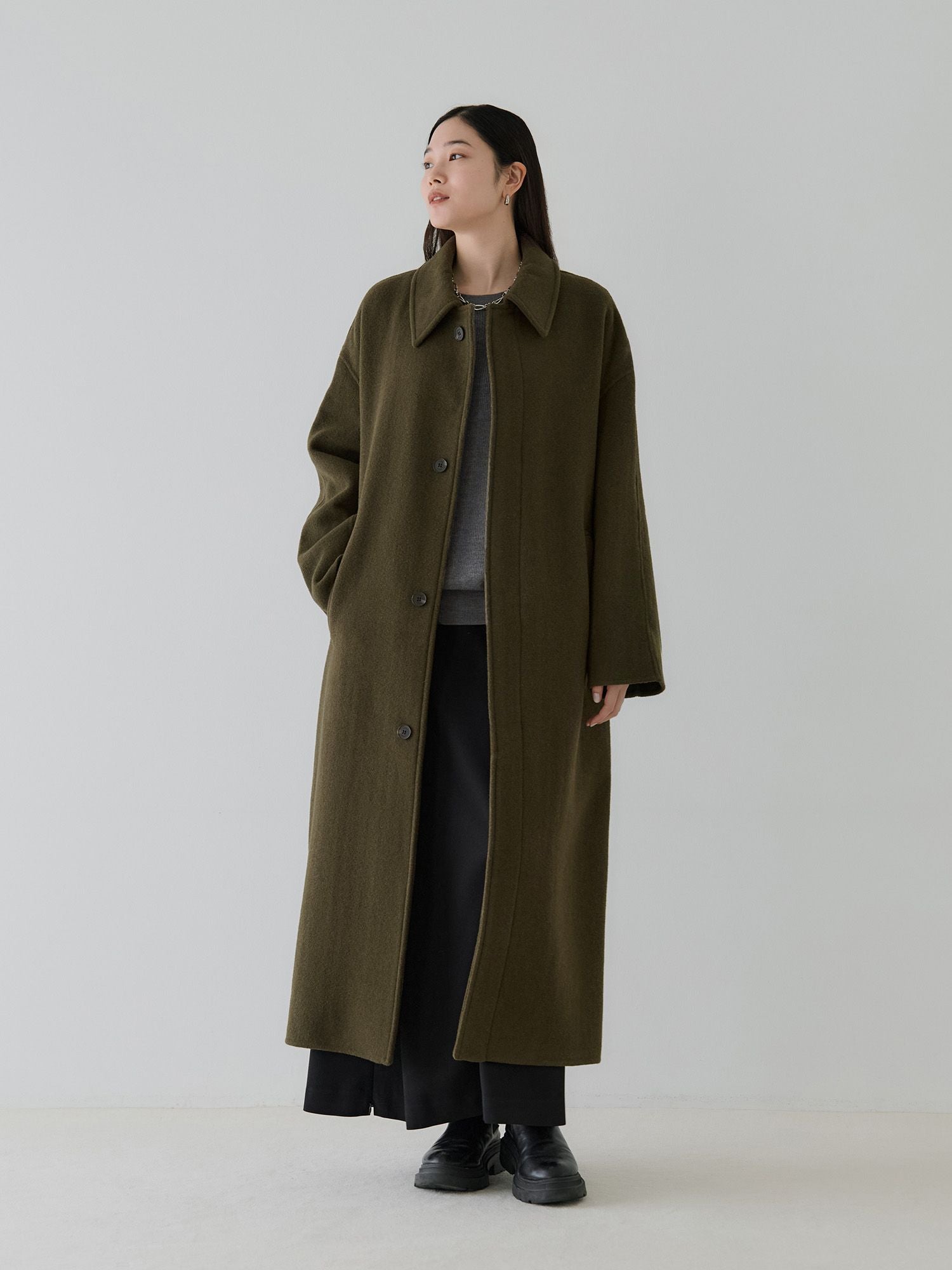 crewre online store / リバーロングステンカラーコート