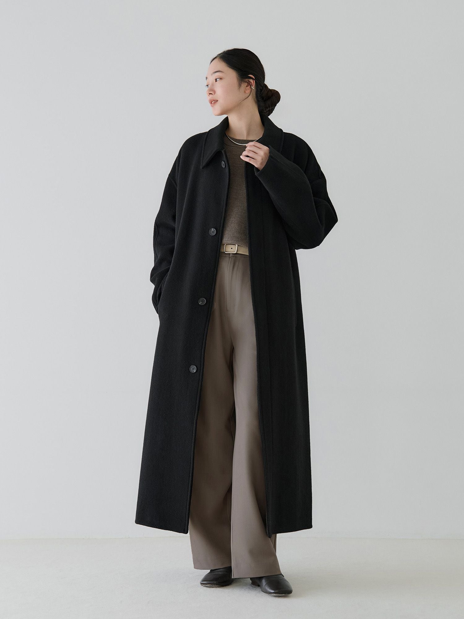 リバーロングステンカラーコート