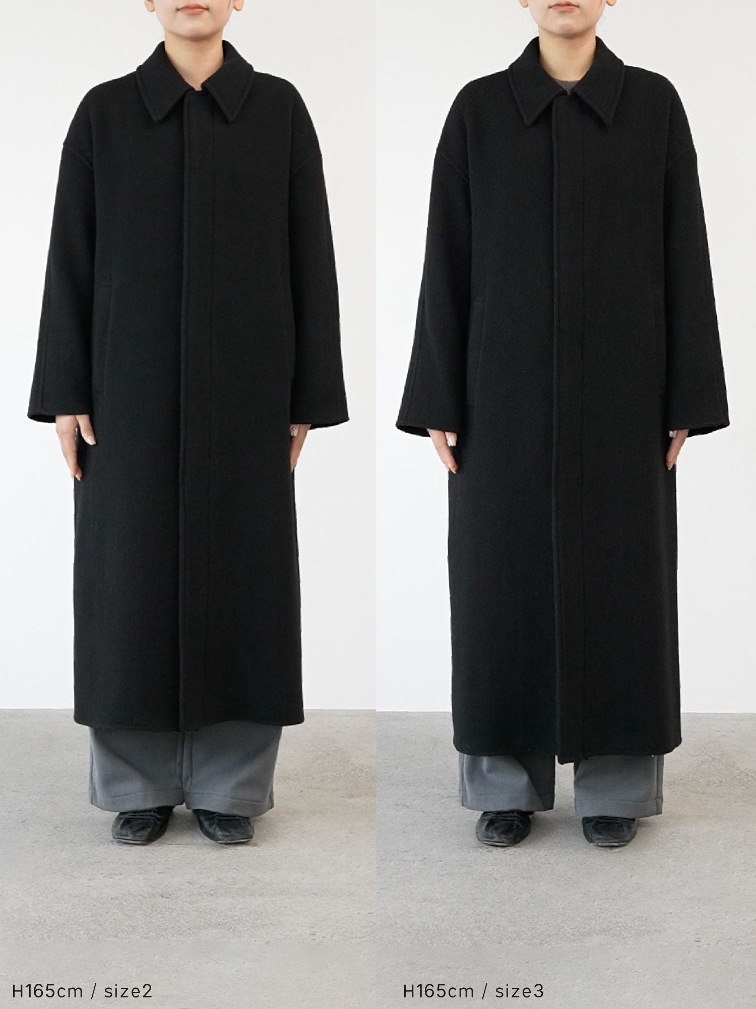 crewre リバーロングステンカラーコート 黒 サイズ3 crewre online store / リバーロングステンカラーコート