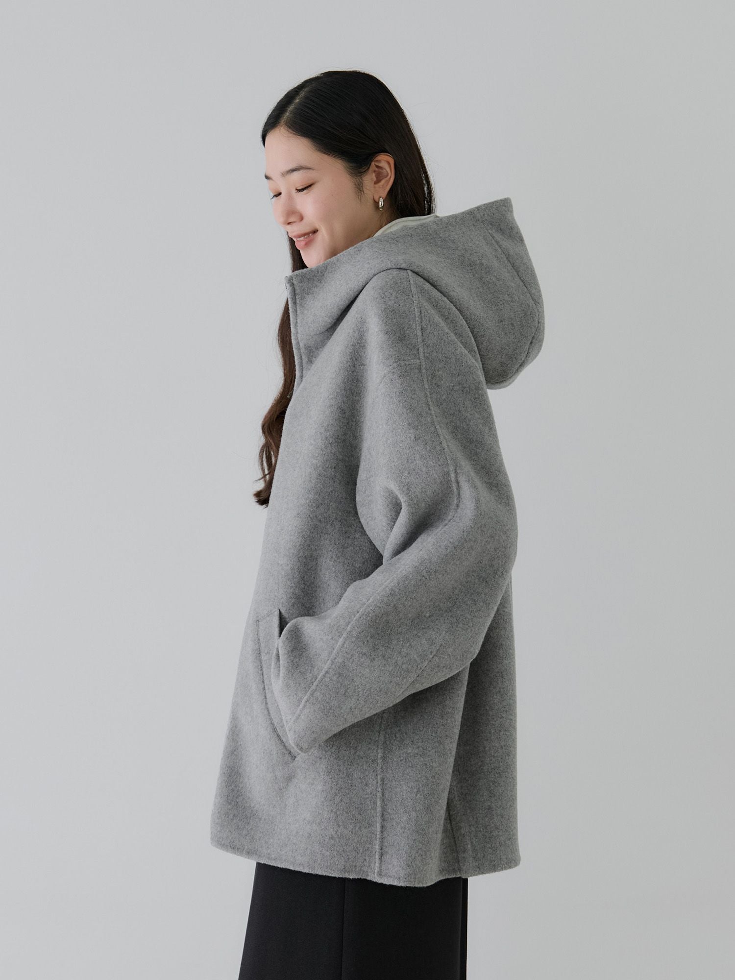 クルーレ　Crewre リバーフーデットミドルコート crewre online store / リバーフーデッドミドルコート