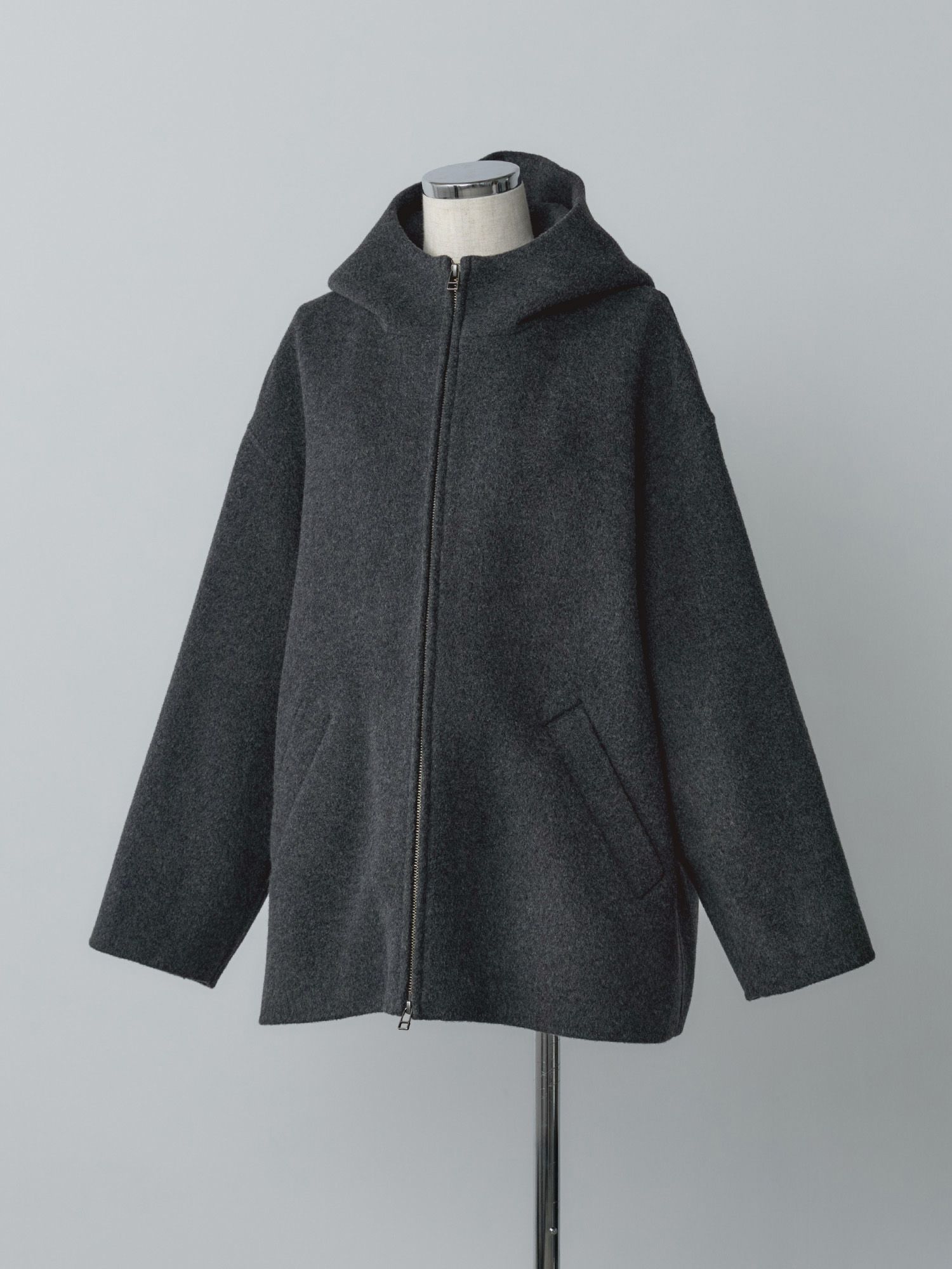 crewre リバーフーデッドミドルコート サイズ1 リバーフーデッドミドルコート｜crewre（クルーレ）