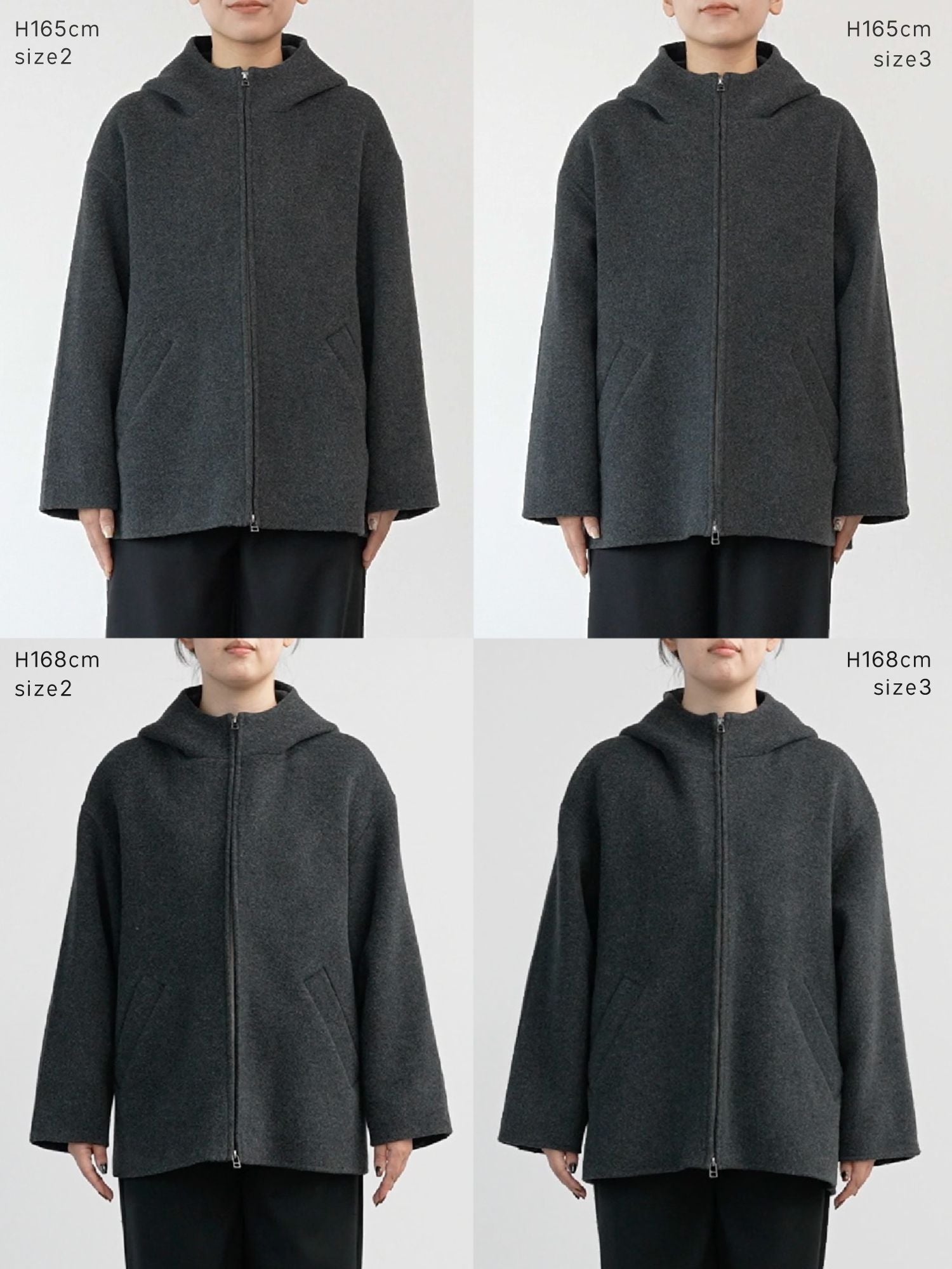 crewre リバーフーデッドミドルコート サイズ1 リバーフーデッドミドルコート｜crewre（クルーレ）