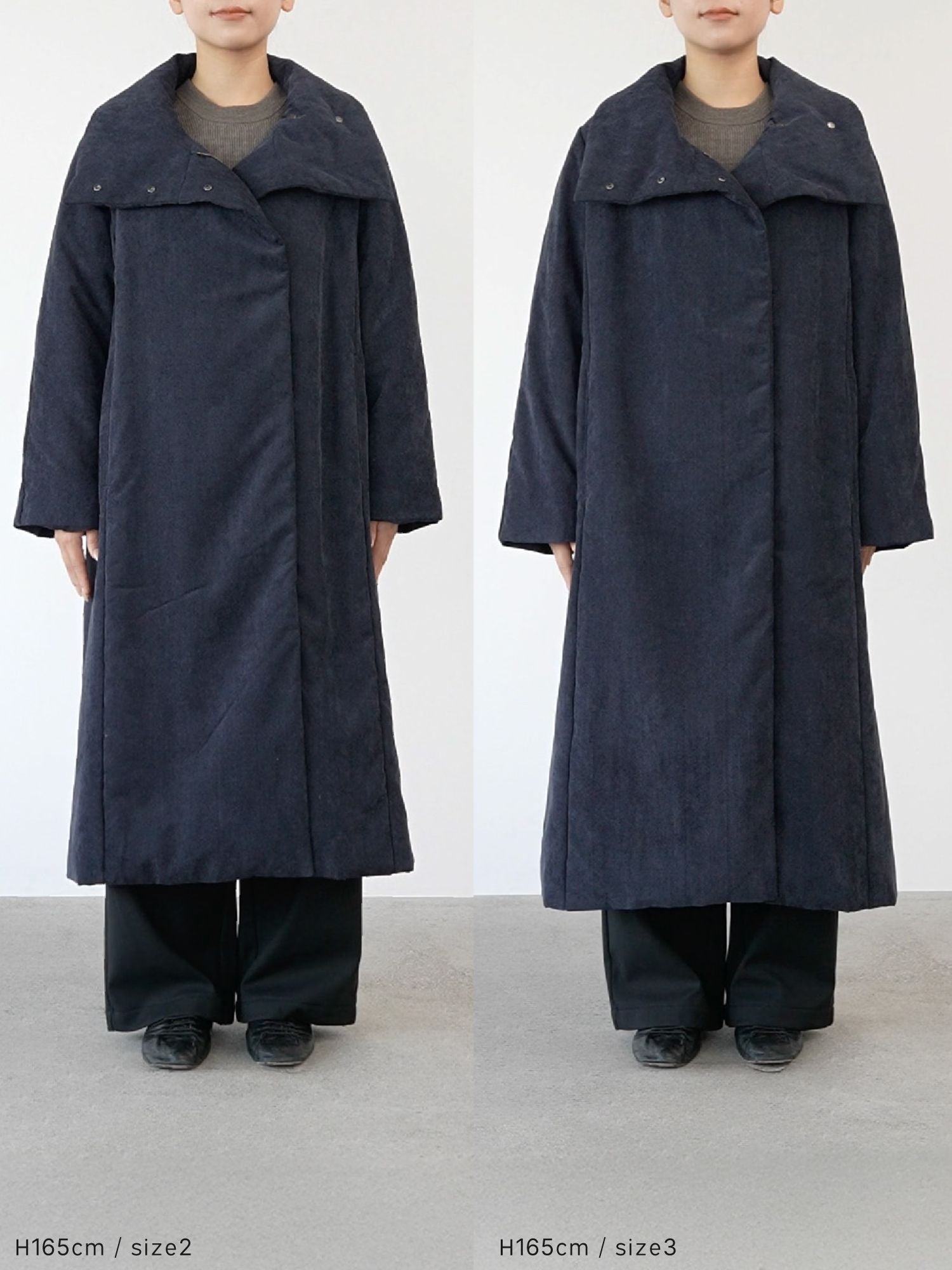 コーデュロイシートダウンコート