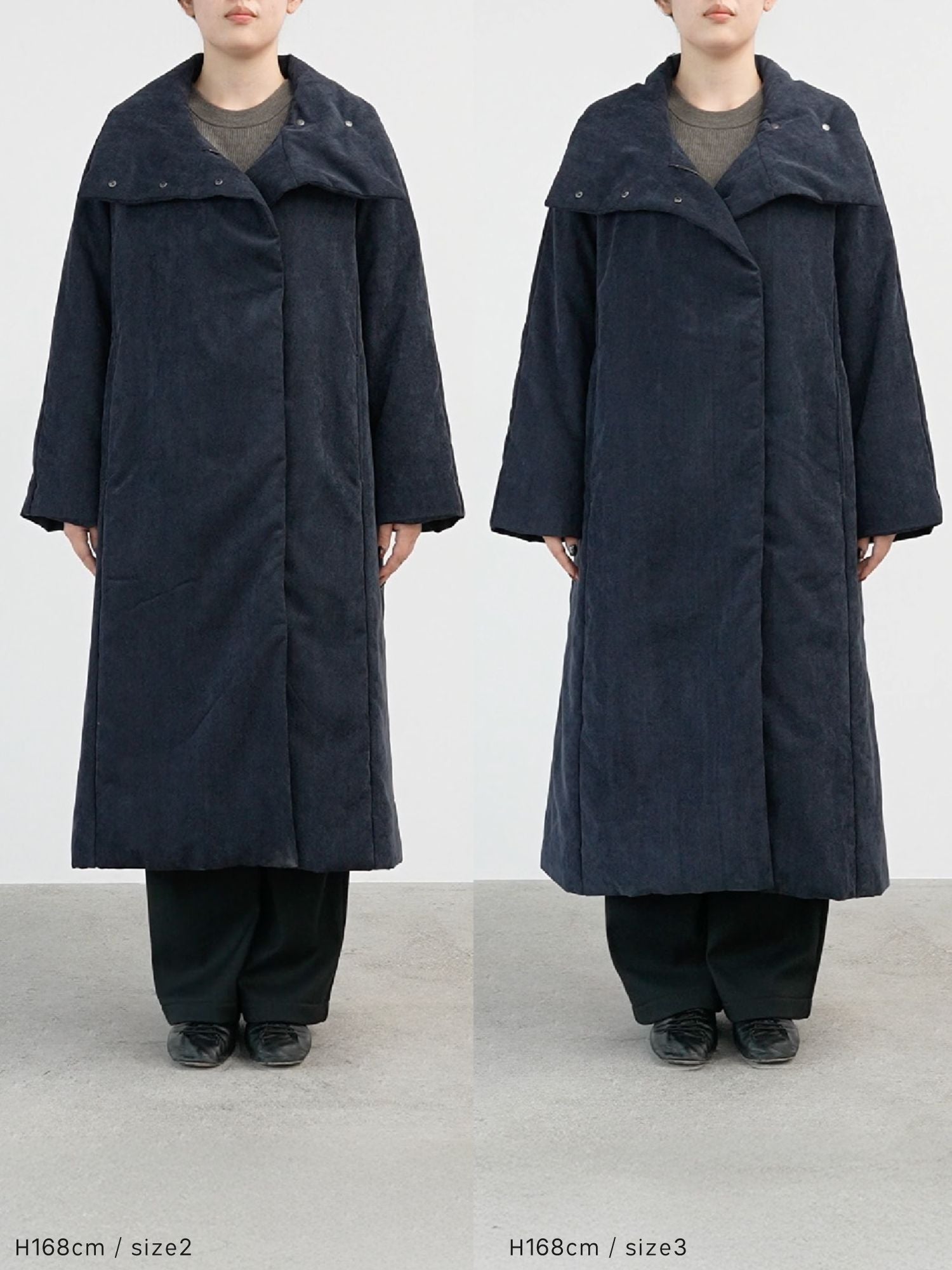 コーデュロイシートダウンコート