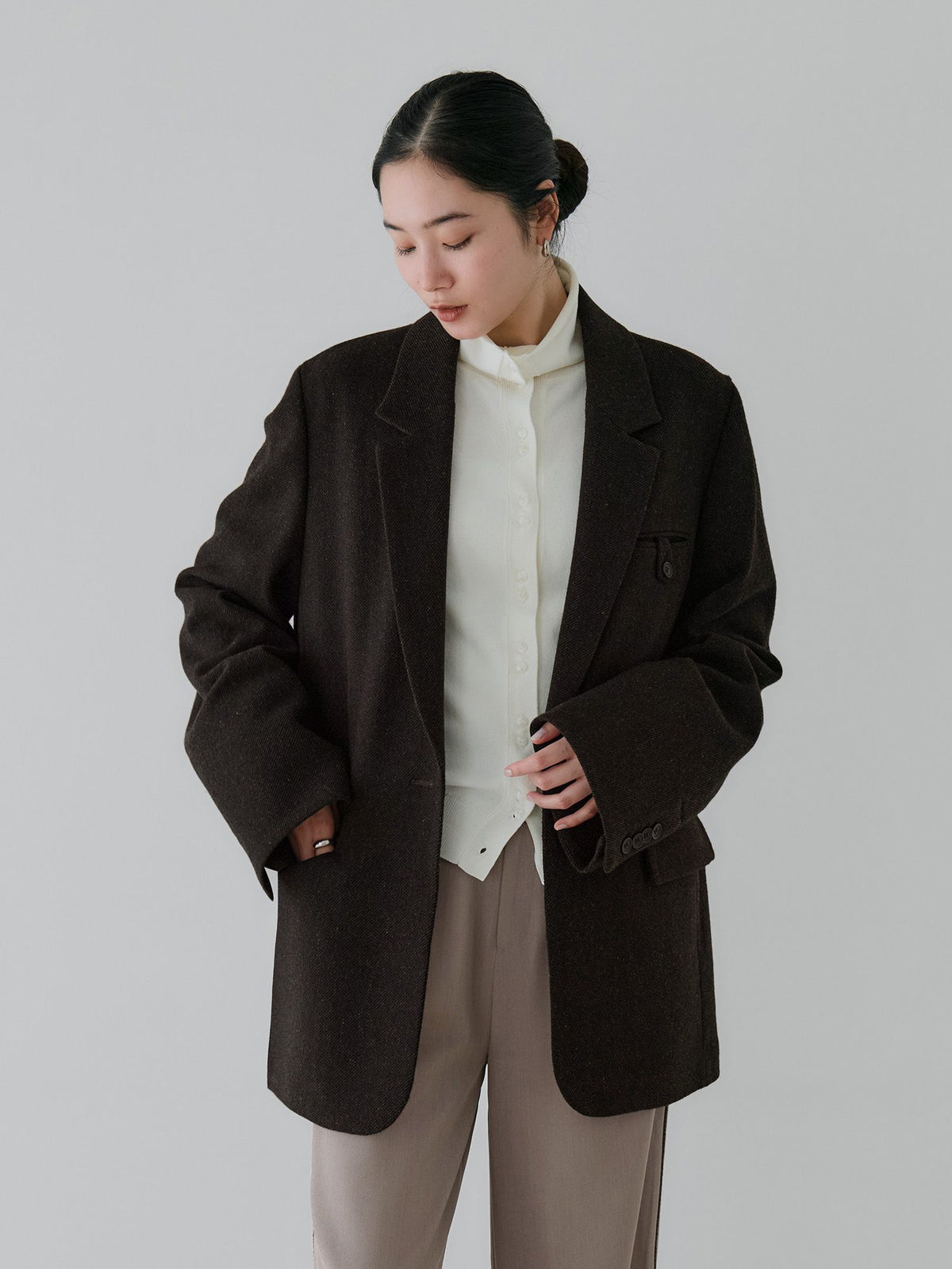 crewre online store / ソフトツイードオーバージャケット