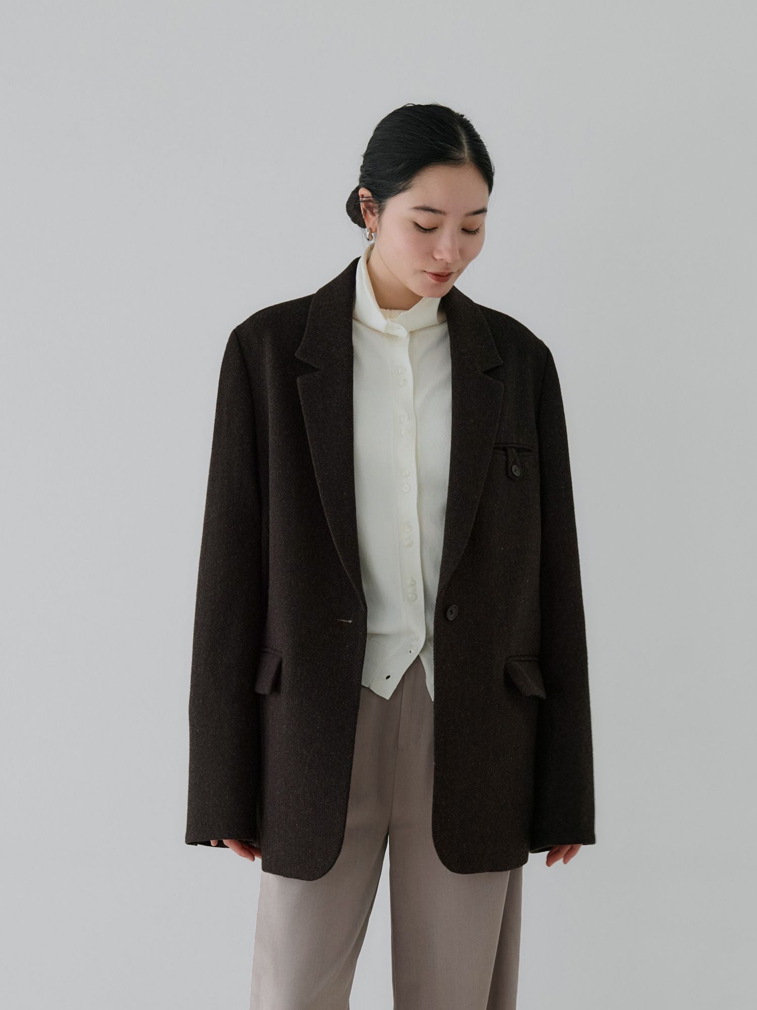 crewre online store / ソフトツイードオーバージャケット