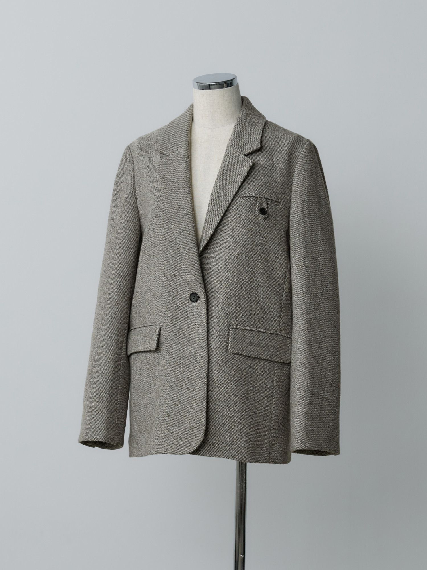 ソフトツイードオーバージャケット/crewre サイズ1 warm gray crewre online store / ソフトツイードオーバージャケット