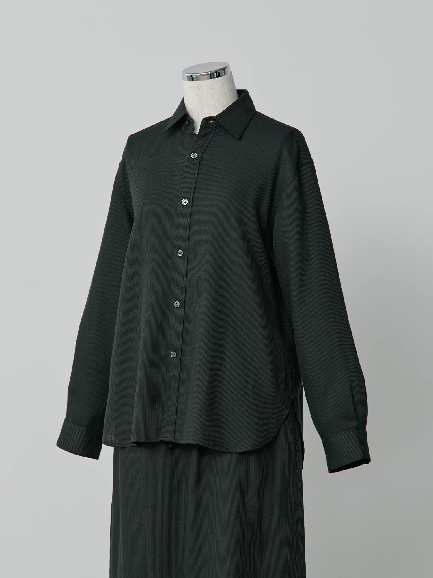 テンセルコットンピケミニマルシャツ