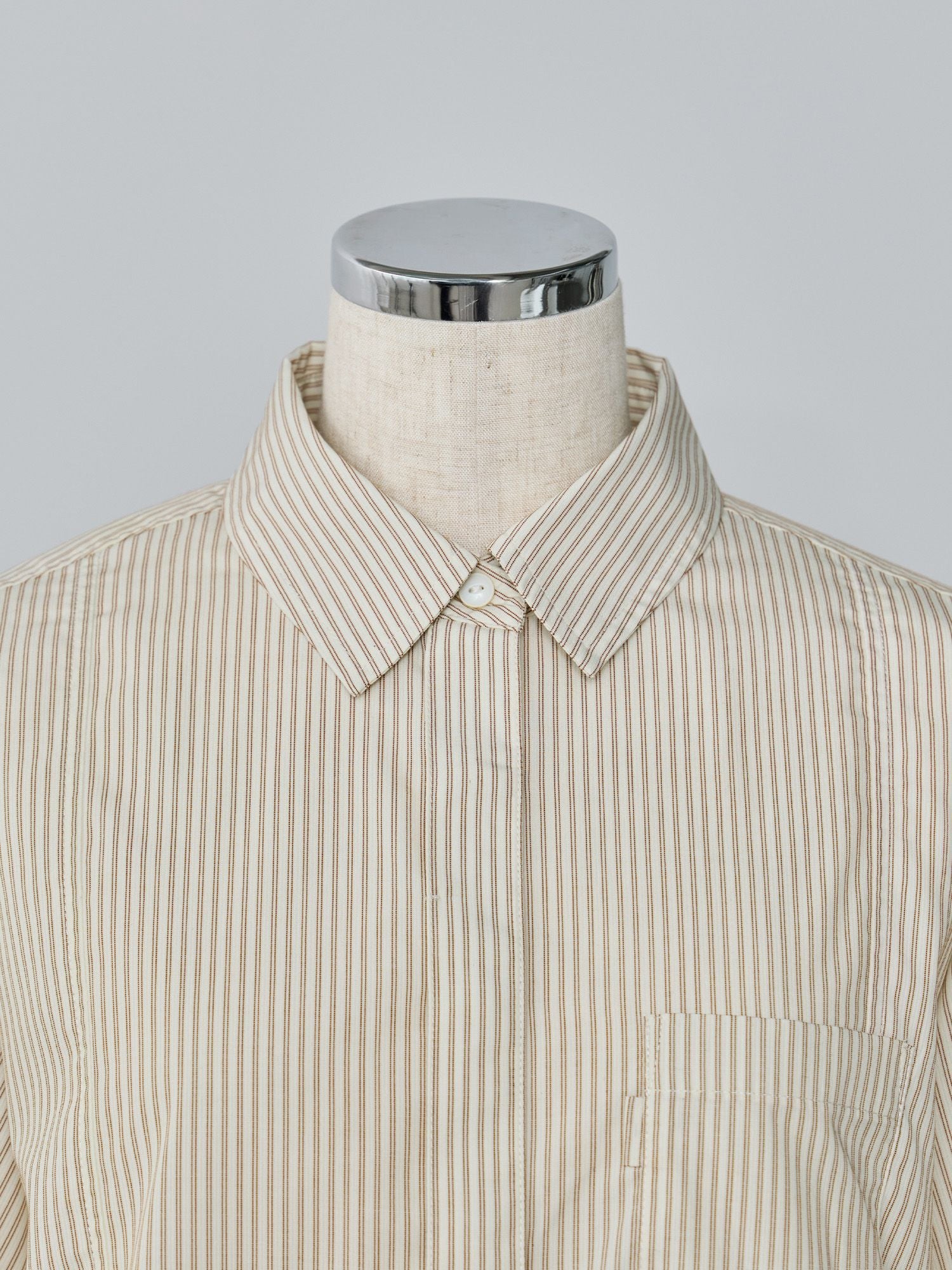 crewre online store / ストライプパネルシームシャツ