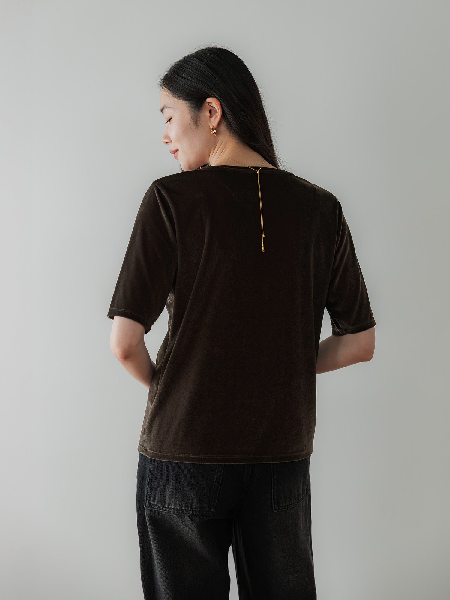 crewre online store / シアーベロアクルーネックT