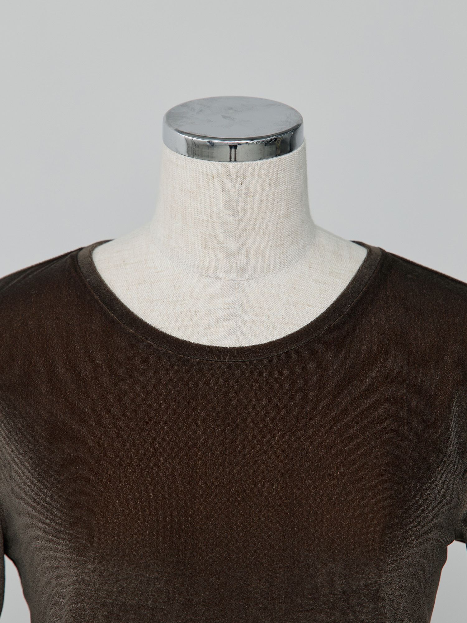 シアーベロアクルーネックT