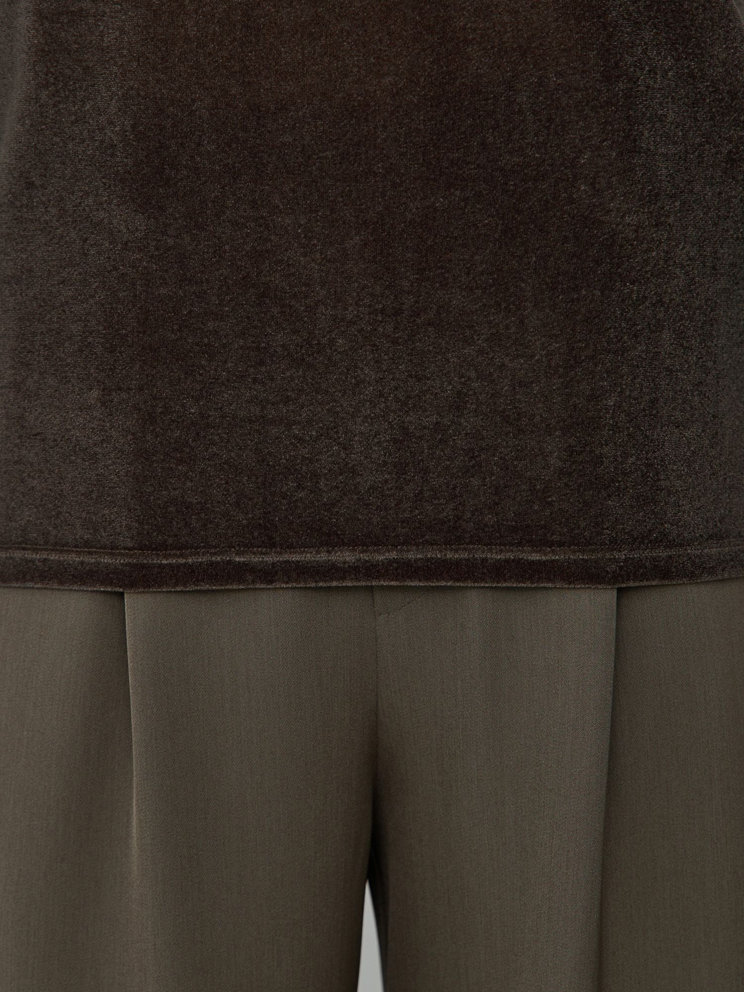 シアーベロアクルーネックT