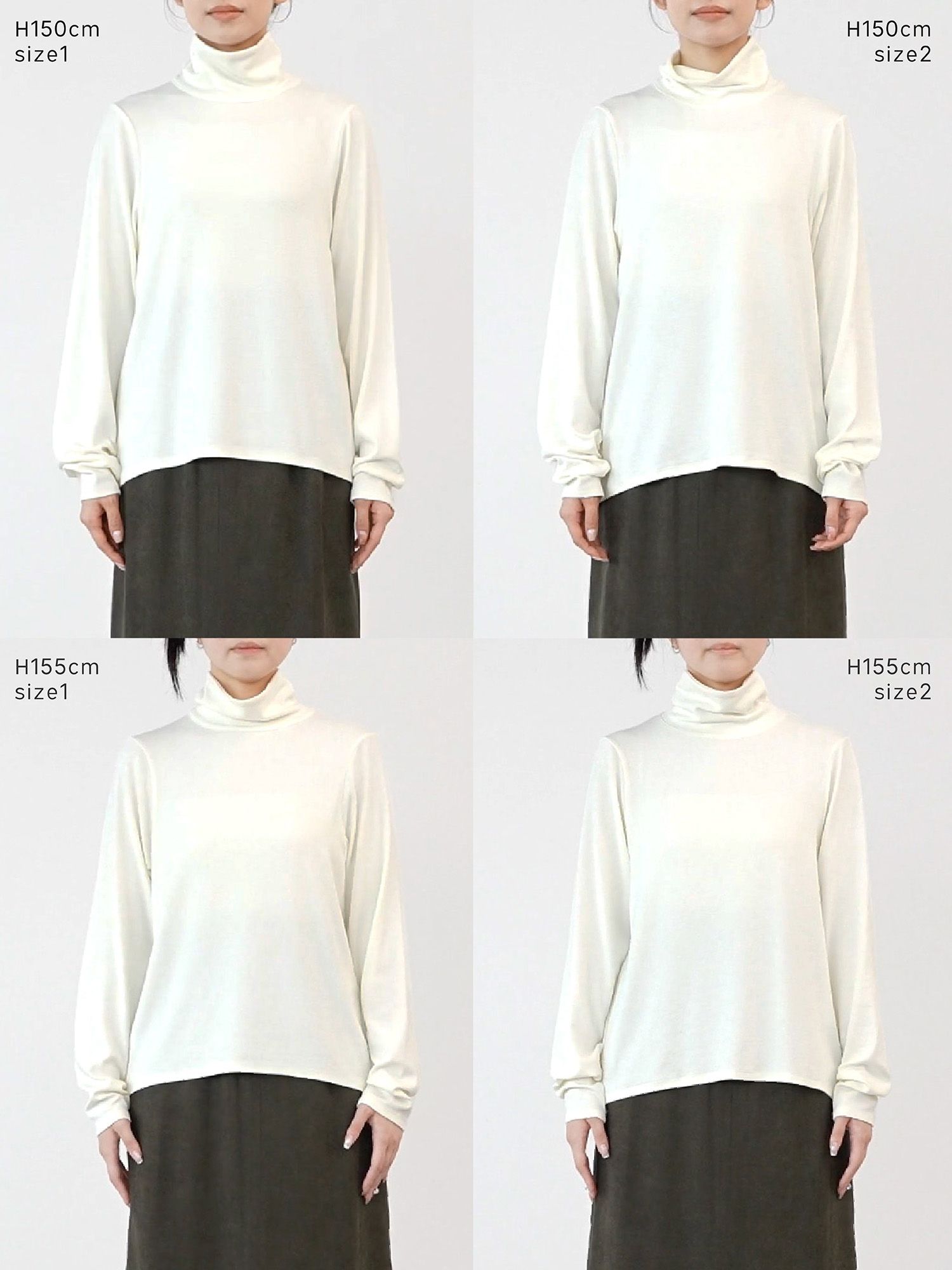 crewre online store / バックドロストハイネックトップス