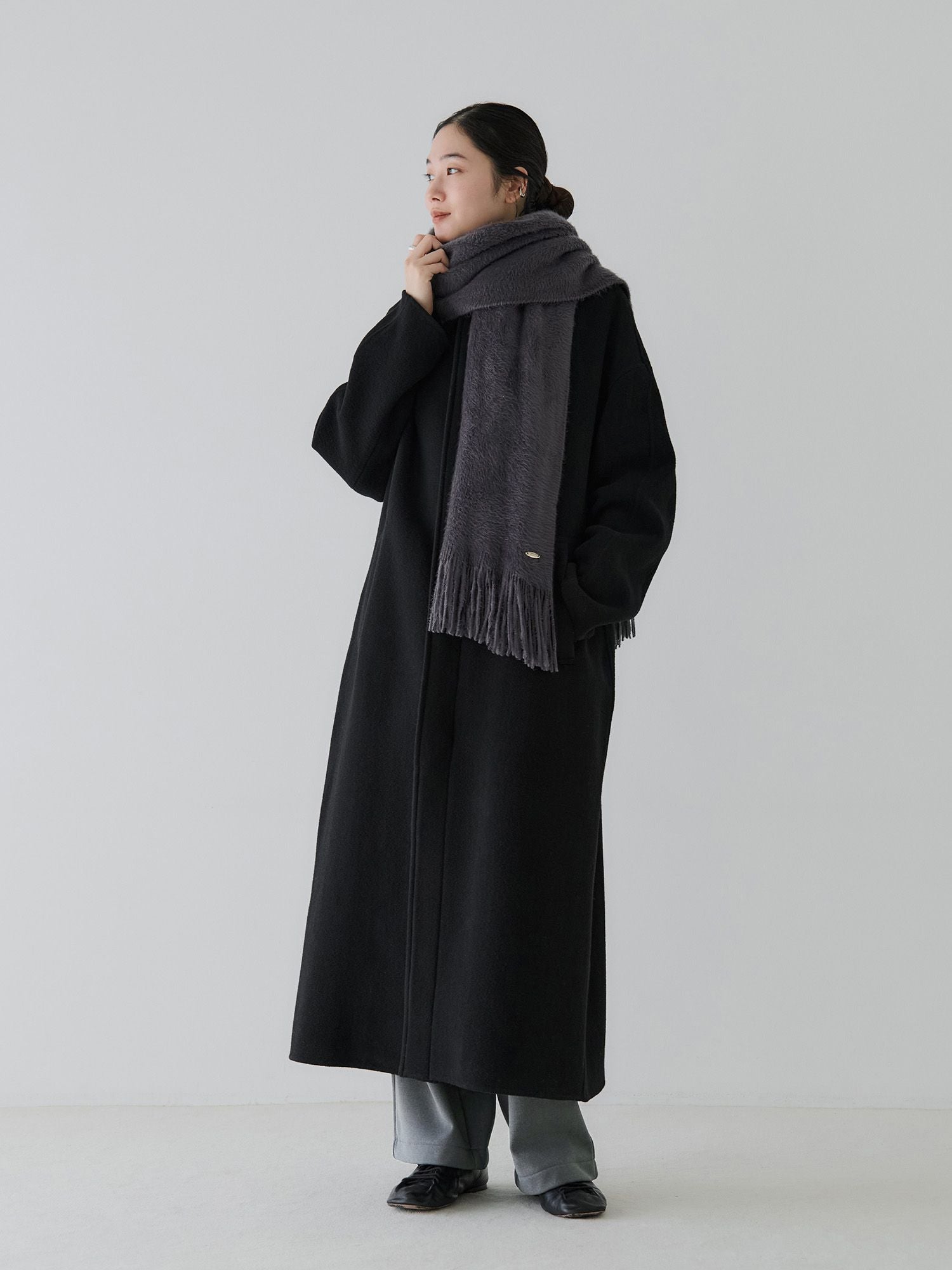 crewre モイストタッチボリュームストール　ブルー crewre online store / モイストタッチボリュームストール