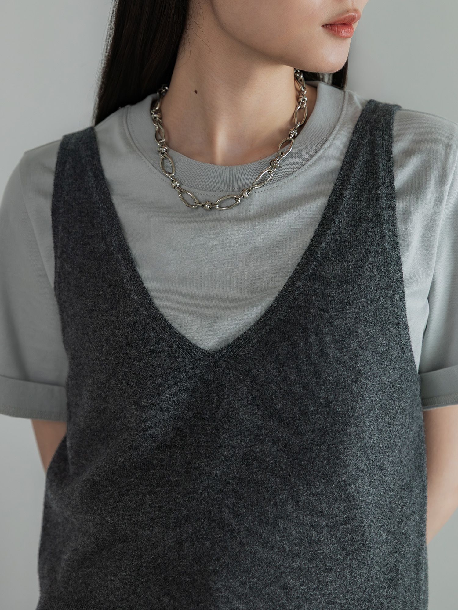 crewre online store / 2wayウールカシミアニットビスチェ