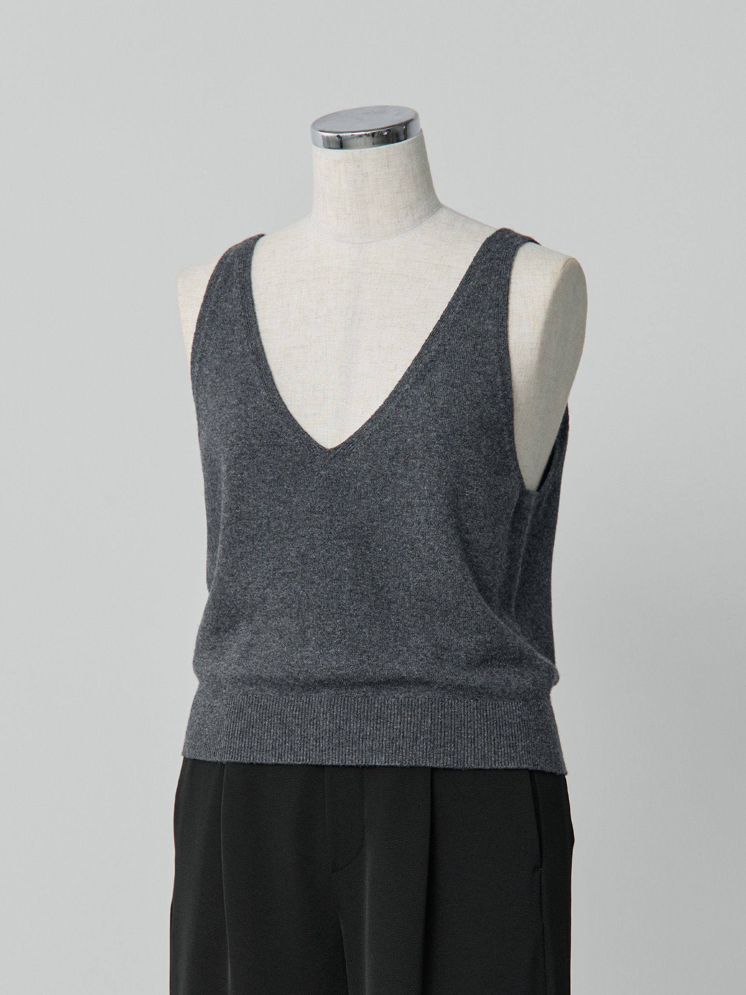 crewre online store / 2wayウールカシミアニットビスチェ