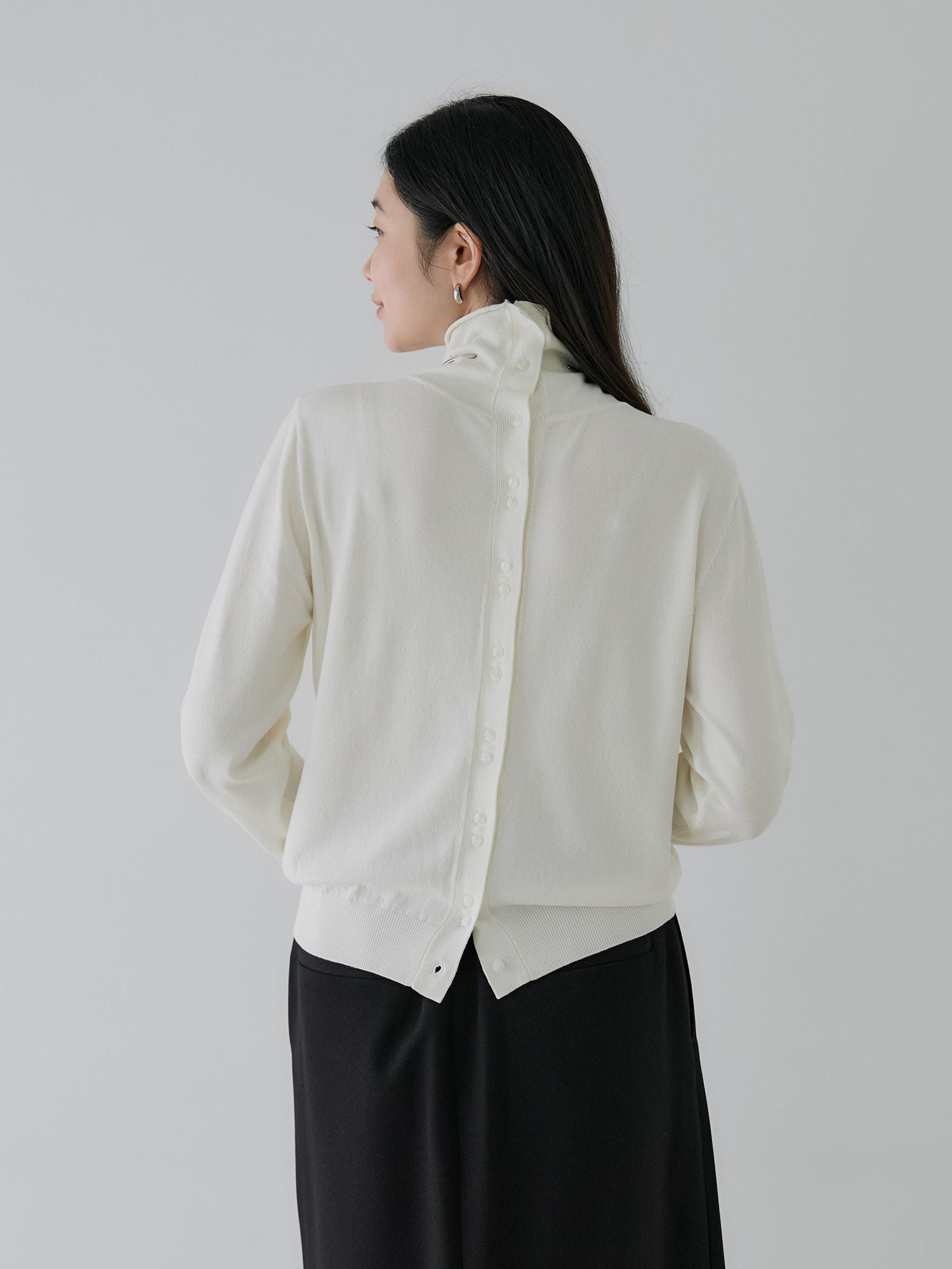 crewre online store / 2wayハイネックスリムカーディガン