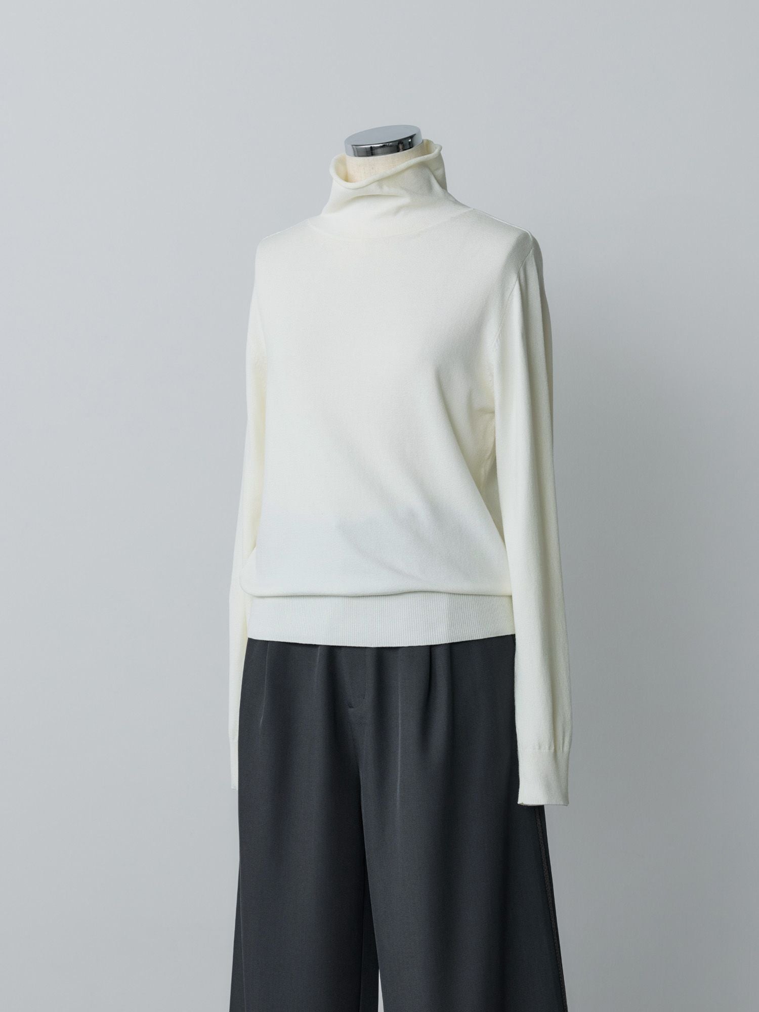 2wayハイネックスリムカーディガン