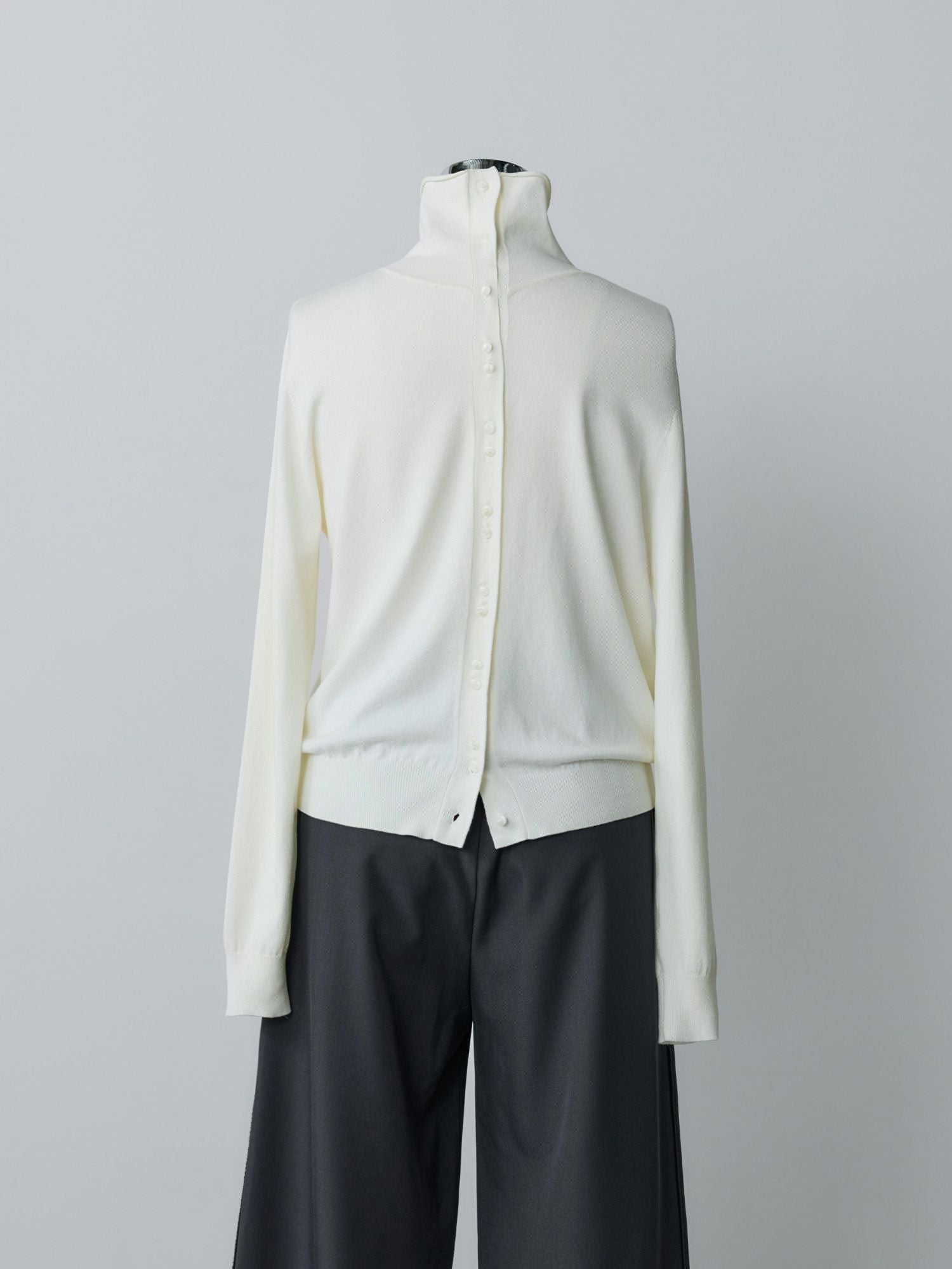 2wayハイネックスリムカーディガン