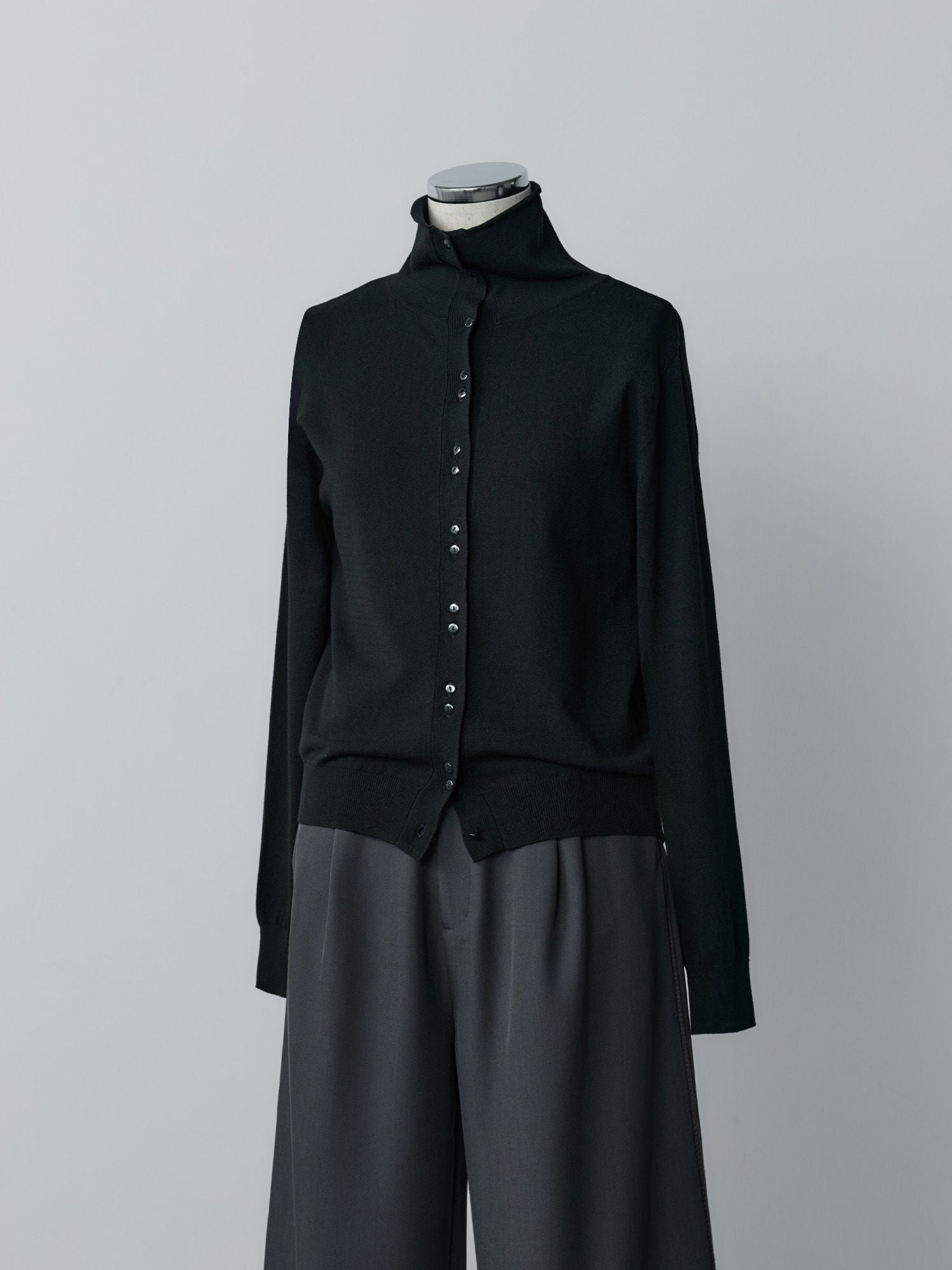 2wayハイネックスリムカーディガン