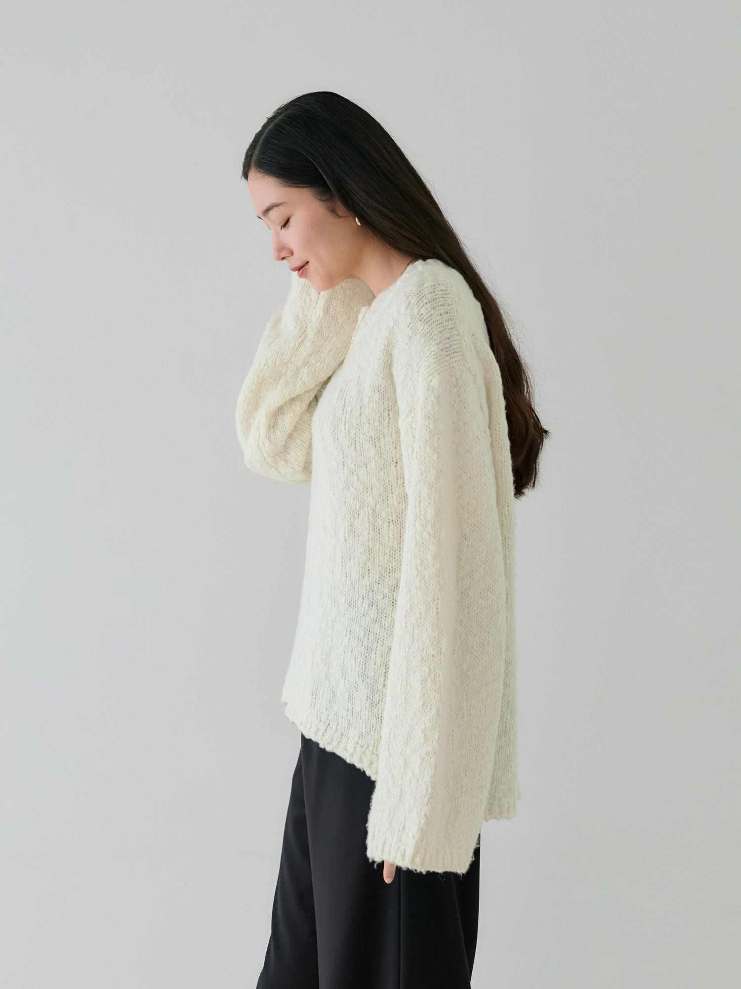 crewre online store / ロービングスラブルーズニット
