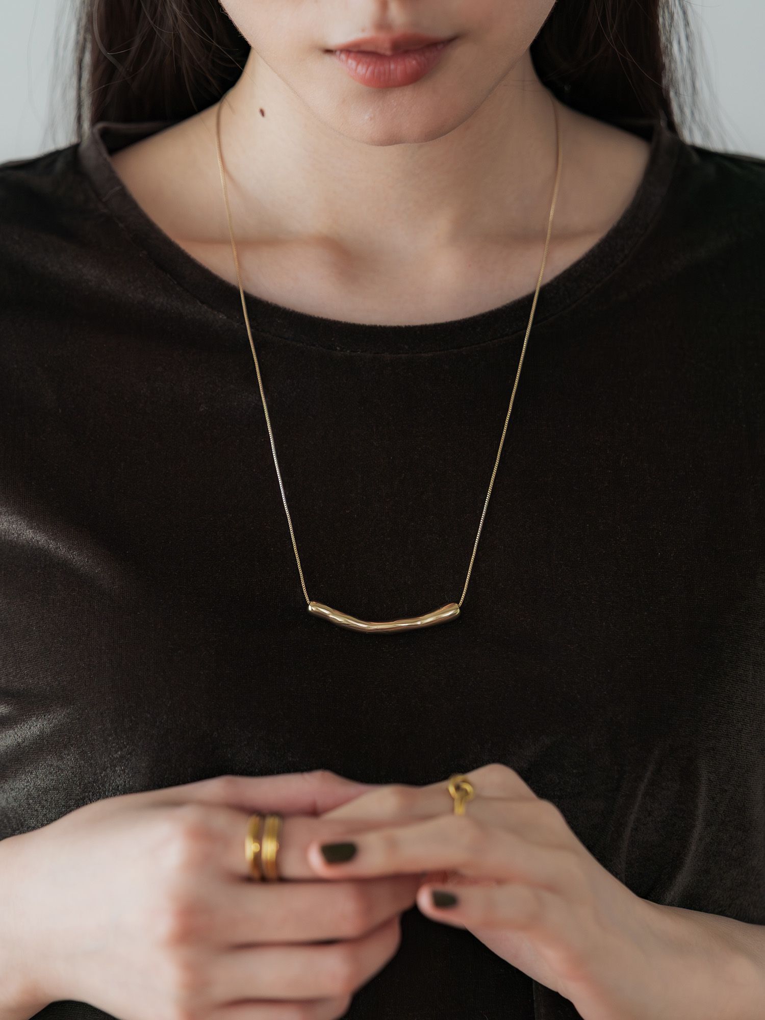 ウェイビーアジャスタブルネックレス