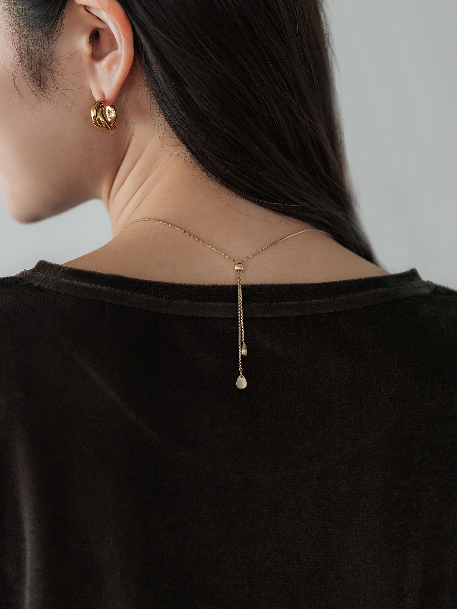 ウェイビーアジャスタブルネックレス