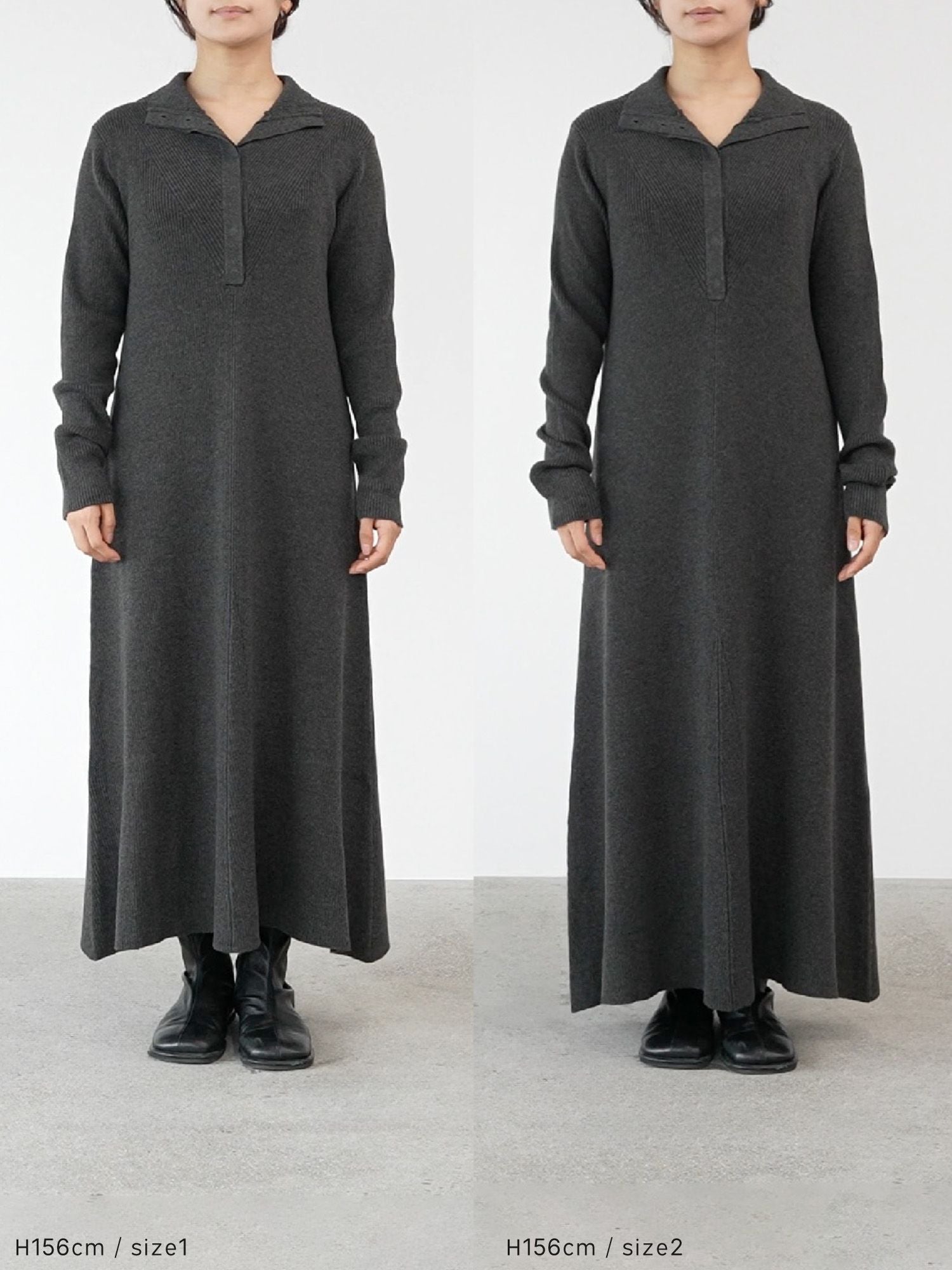 フロントフライニットワンピース