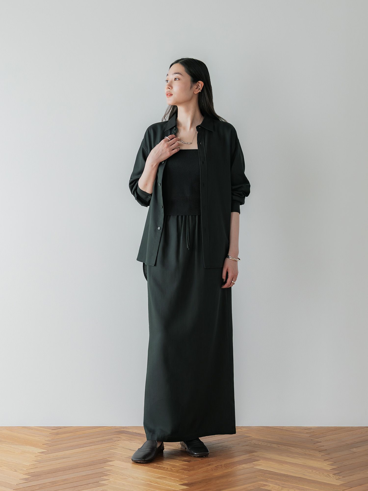 crewre online store / テンセルコットンピケIラインスカート
