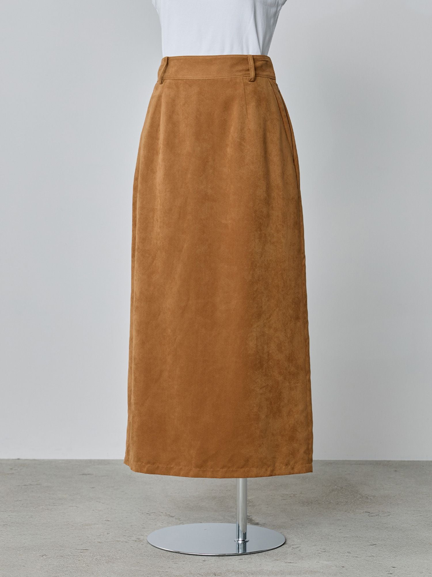 フェイクスウェードIラインスカート