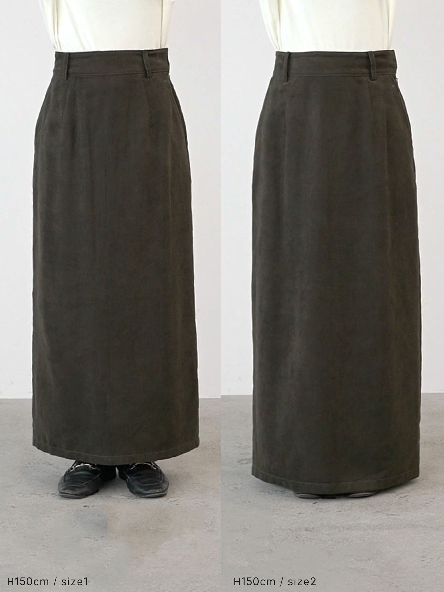 crewre online store / フェイクスウェードIラインスカート