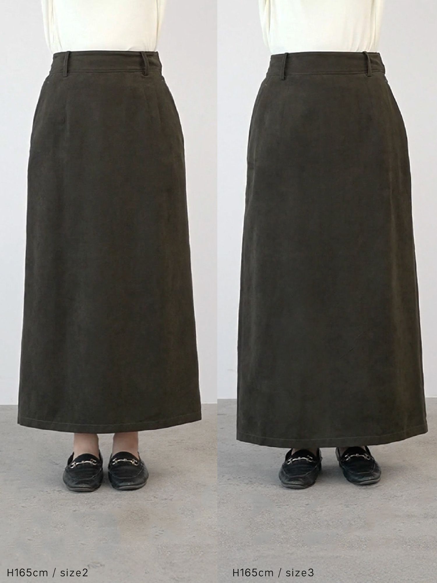 crewre online store / フェイクスウェードIラインスカート