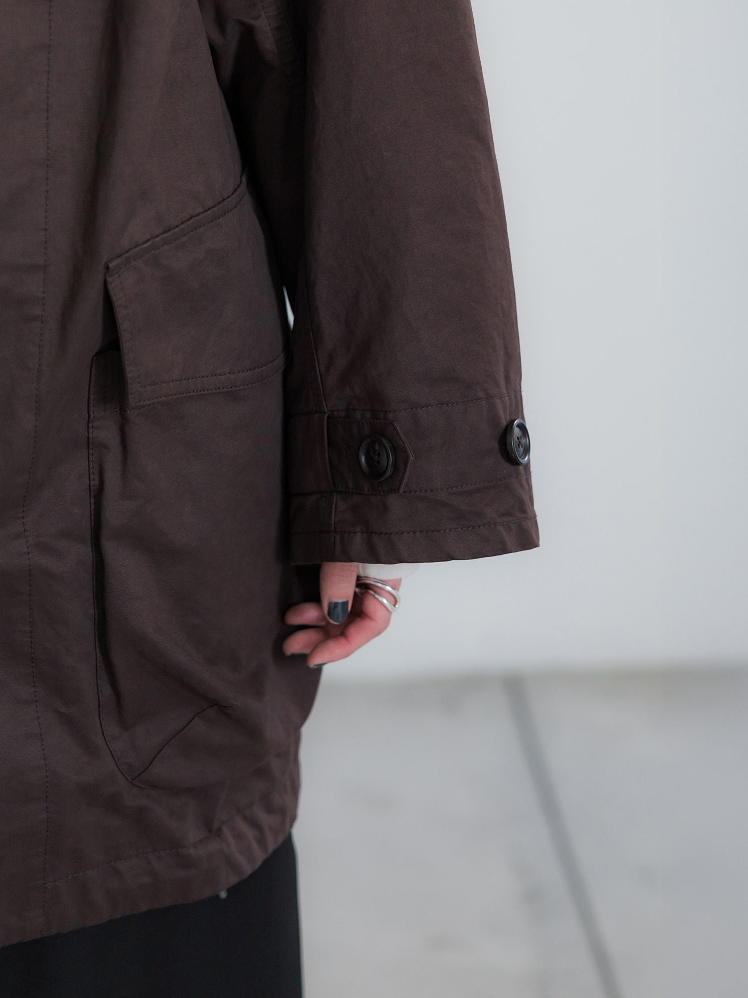 crewre クルーレ ピーチスキンモッズコート　ダークブラウン crewre online store / ピーチスキンモッズコート
