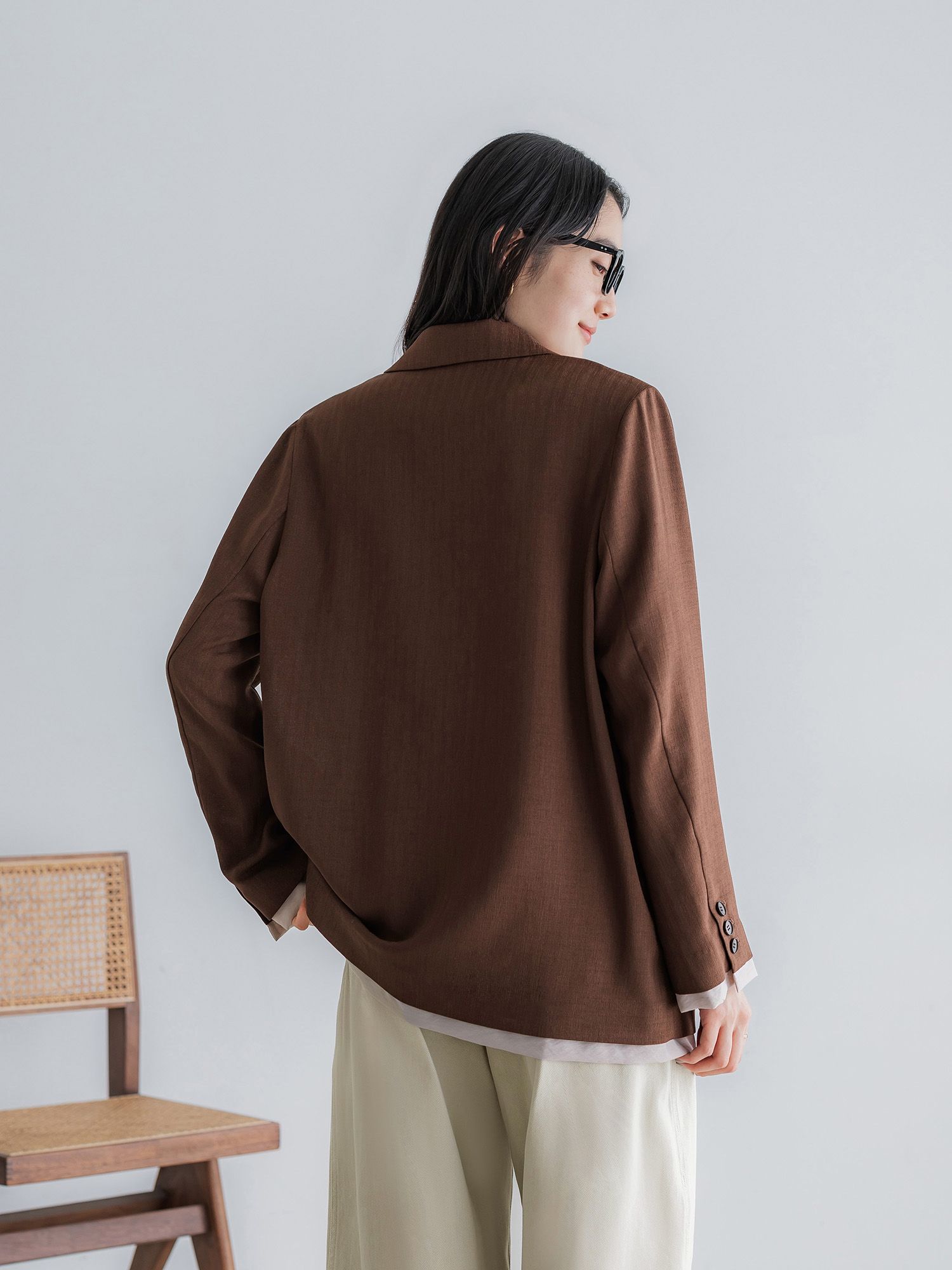crewre レイヤードシアージャケット　copper brown 2 crewre online store / レイヤードシアージャケット