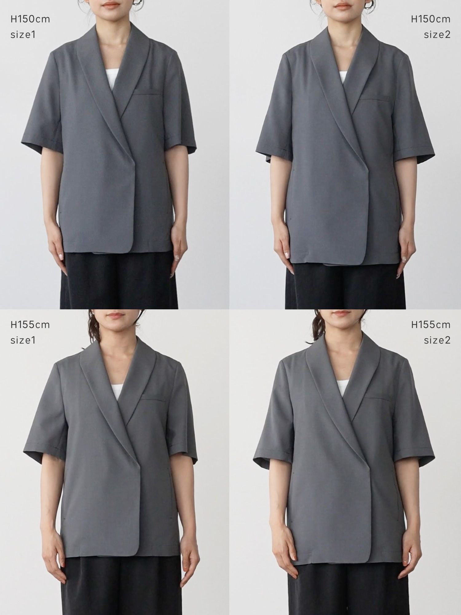 ショールハーフスリーブジャケット