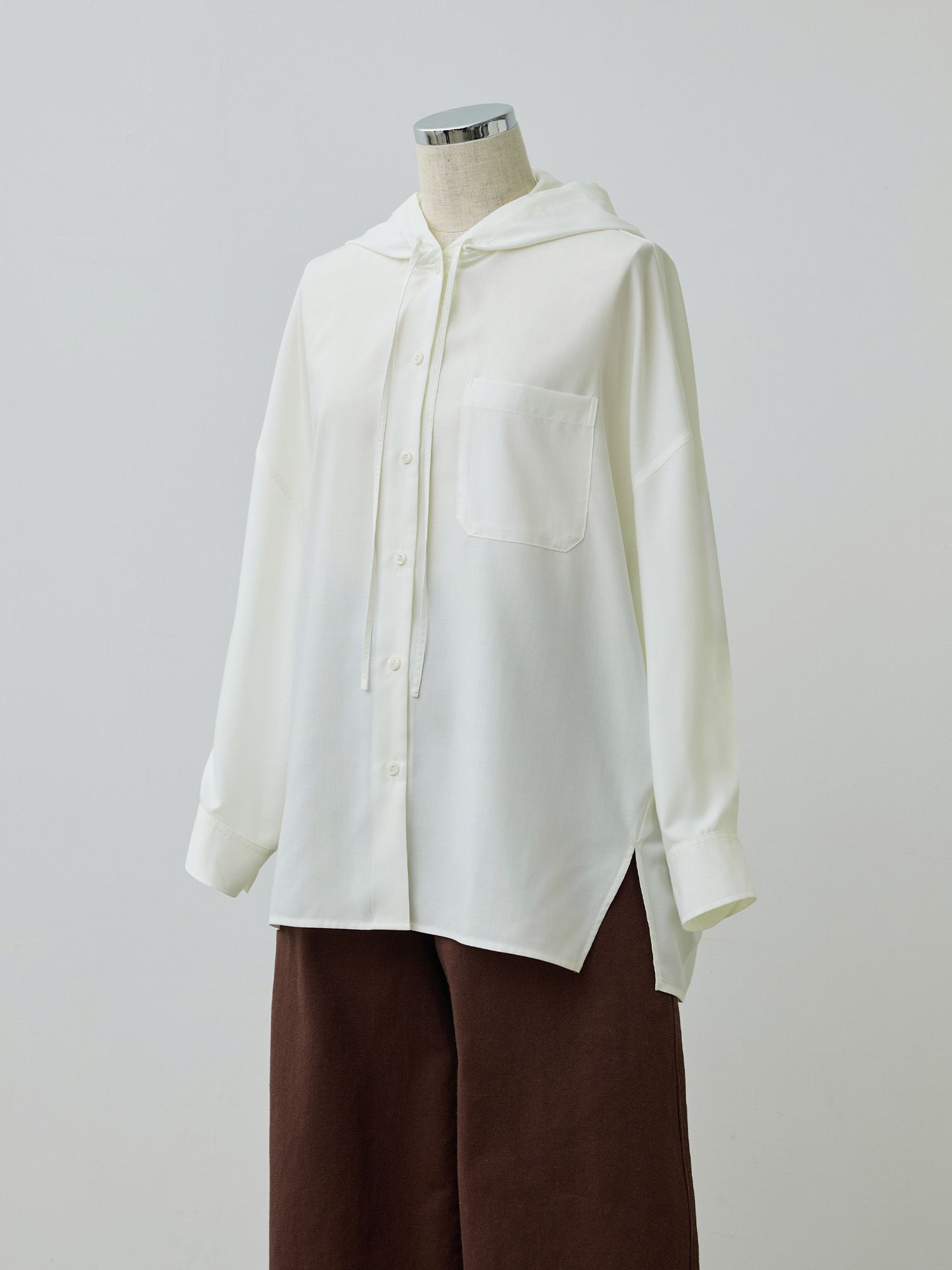 フルダルスパンフードシャツ