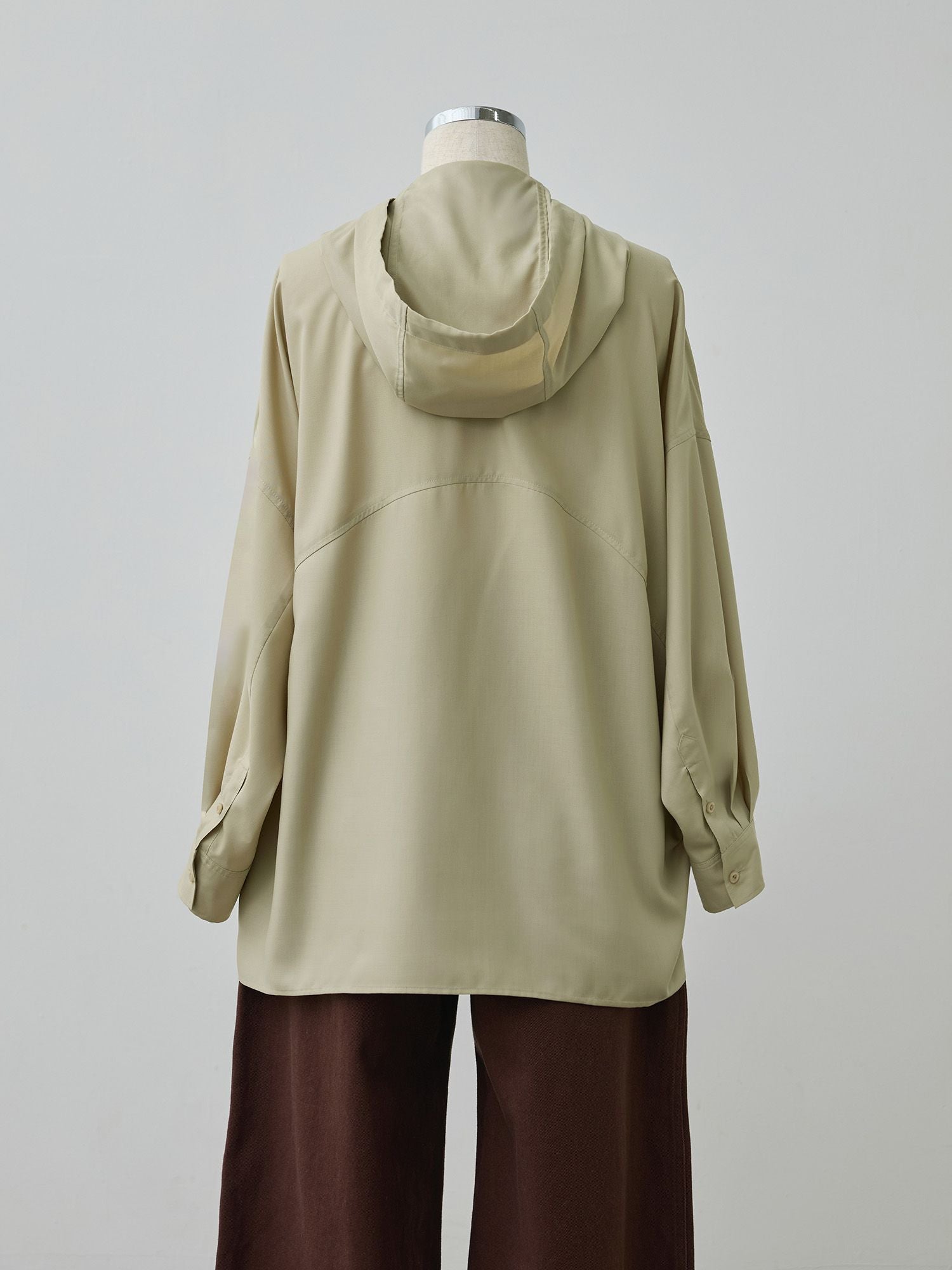 フルダルスパンフードシャツ