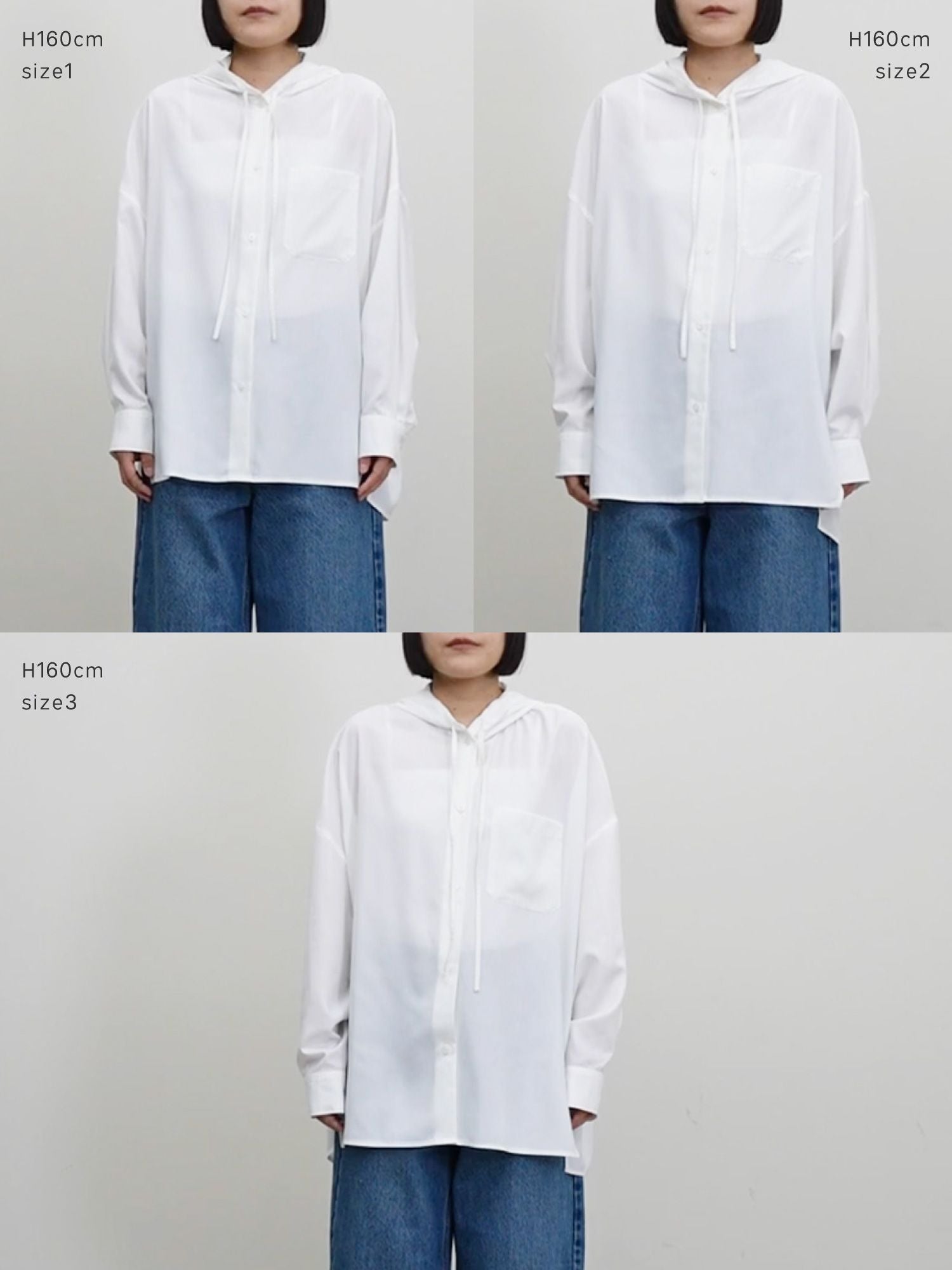 美品 crewre フルダルスパンフードシャツ サイズ2 オフホワイト crewre online store / フルダルスパンフードシャツ
