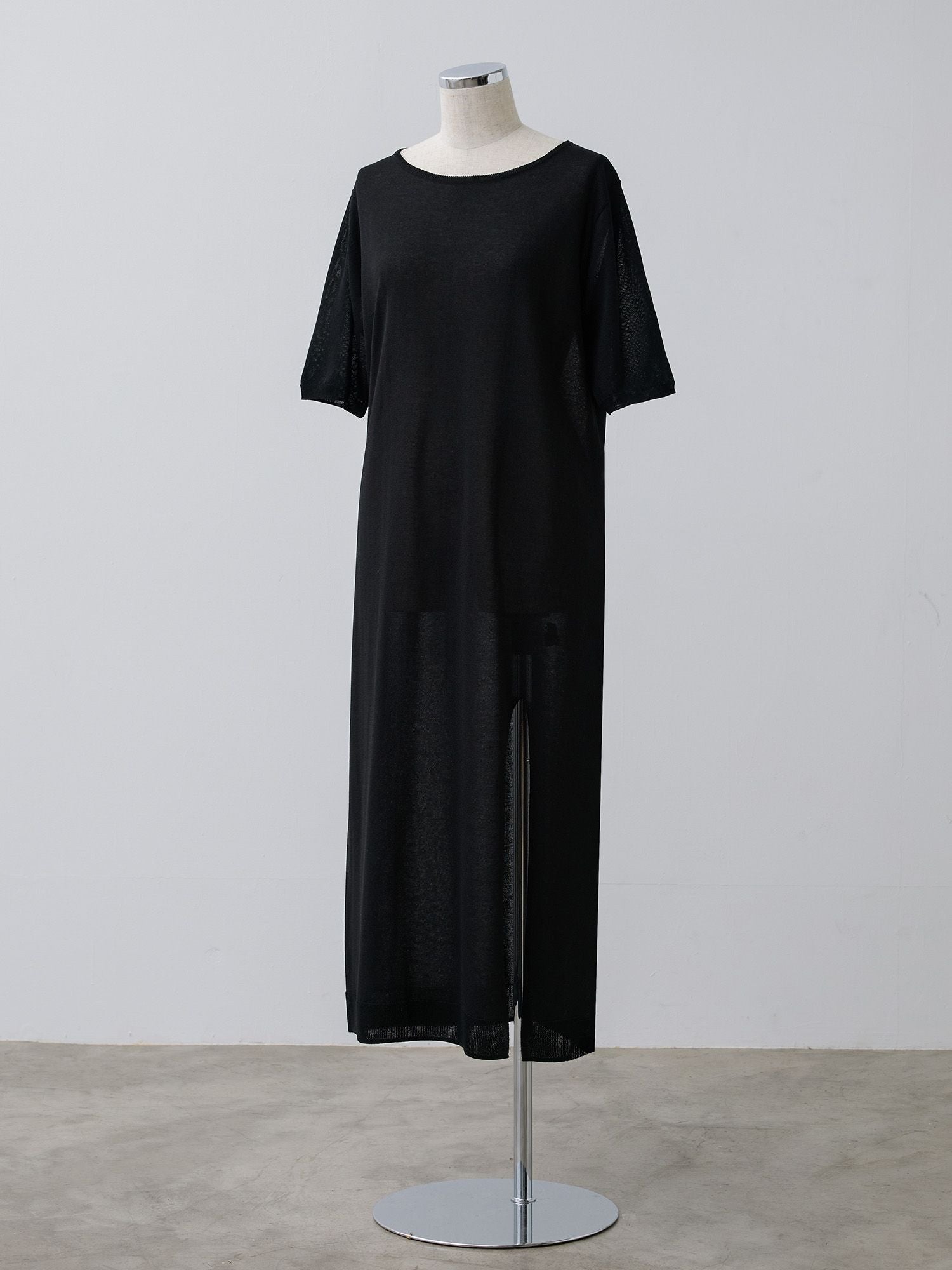 シアーニットストレートワンピース