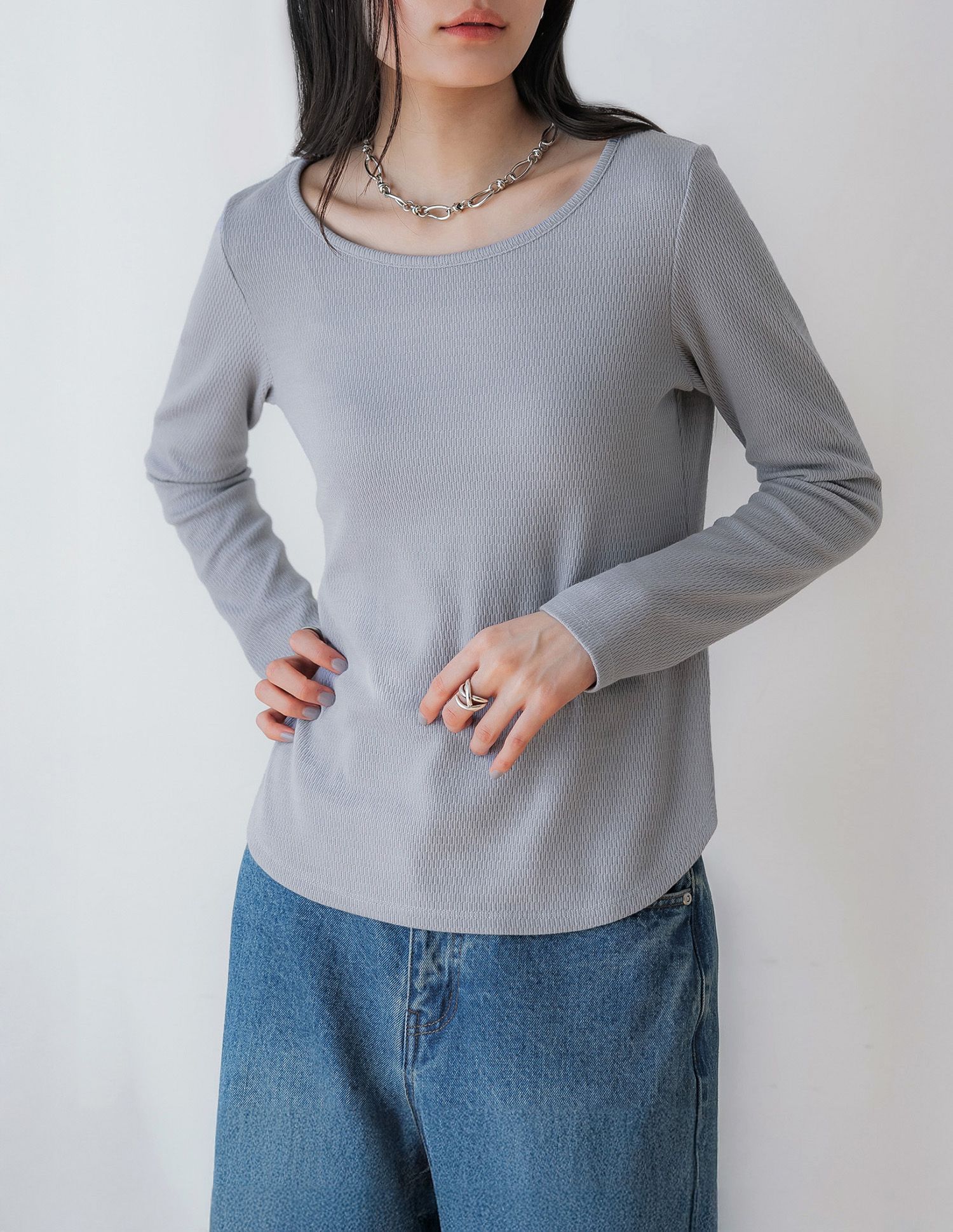 crewre online store / 2wayハニカムサーマルカットソー